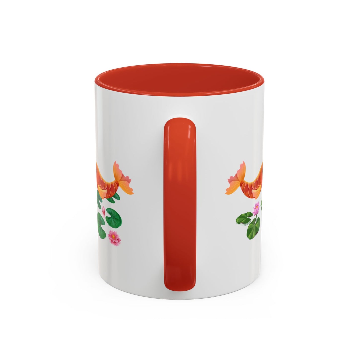Golden koi fish with lotus flowers Coffee Mug