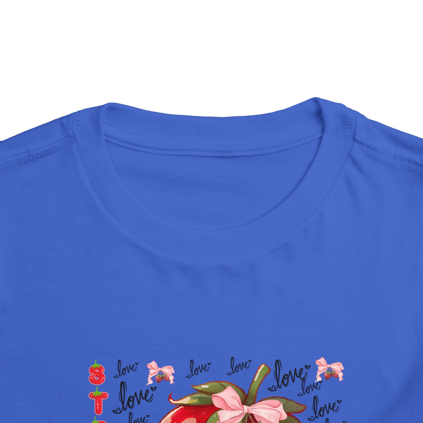 Cute Strawberry Love Toddler Tee, Baby Summer Shirt, Kids Gift, Fruit Graphic Tee, Toddler Outfit, Birthday Gift