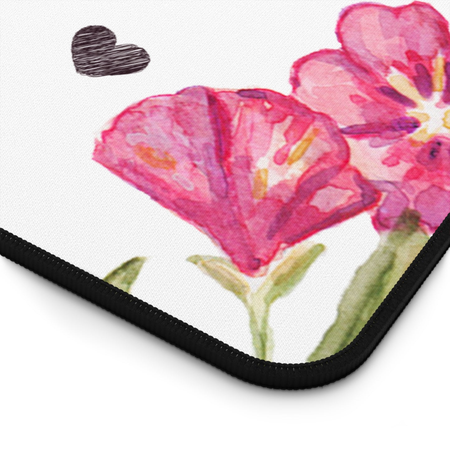 Personalized Floral Desk Mat - Custom Name Mouse Pad, Office Decor, Gift for Her, Stylish Workspace, Desk Accessories