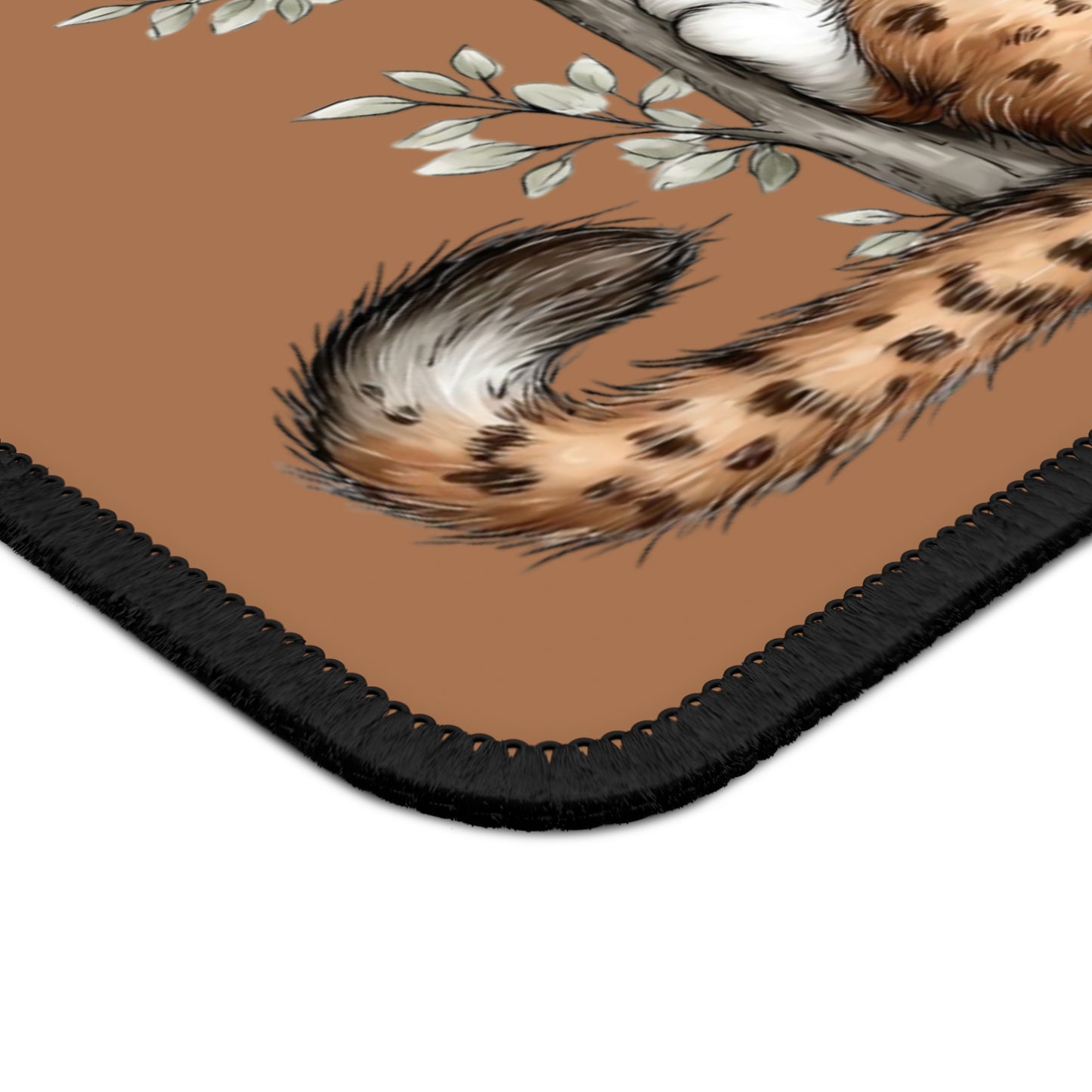 Cute Sleeping Cheetah Personalized Gaming Mouse Pad — Custom Name Desk Mat for Kids & Gamers