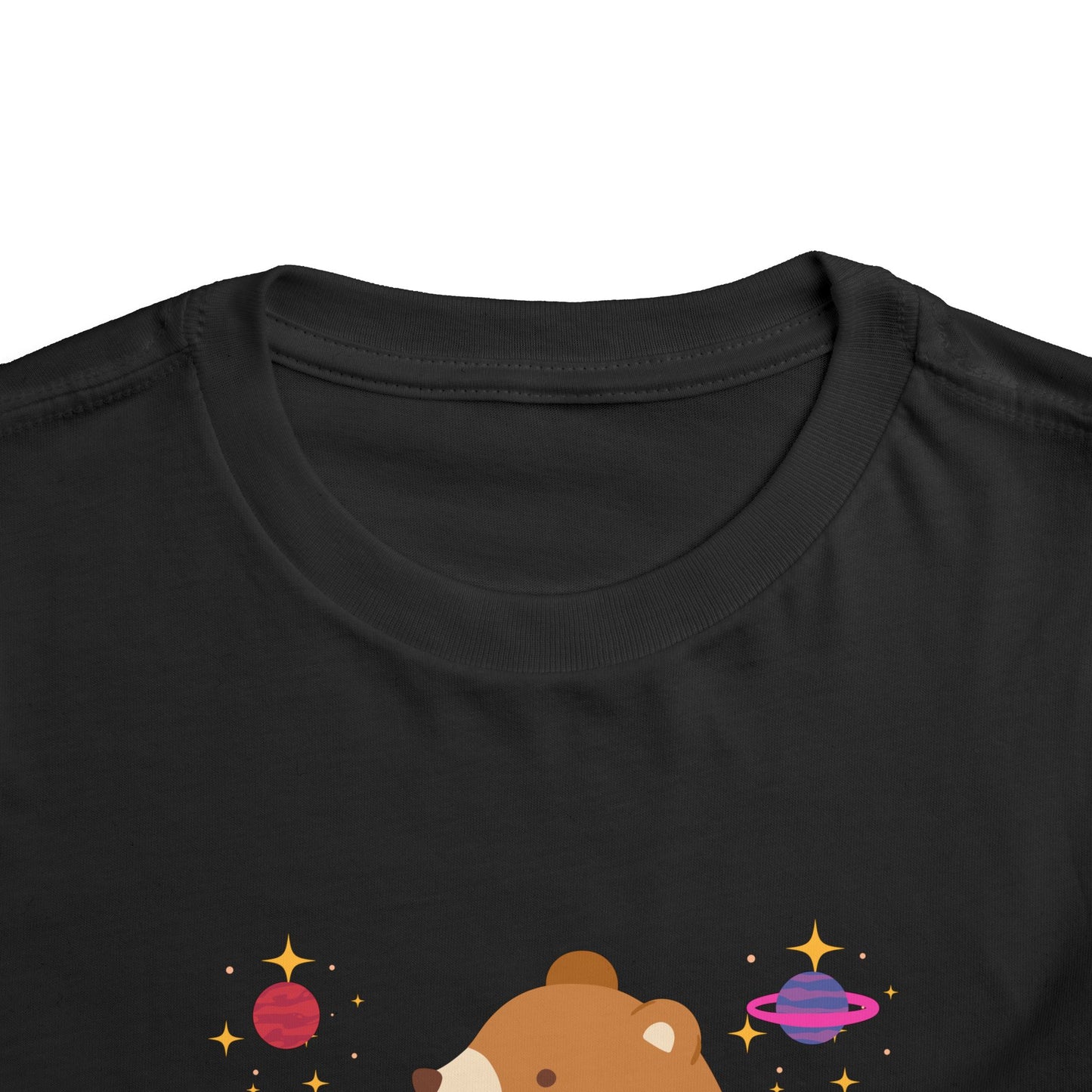Cosmic Bear Toddler Tee, Cute Kids Shirt, Animal Graphic Tee, Playful Toddler Clothing, Gift for Birthdays, Space-Themed Apparel