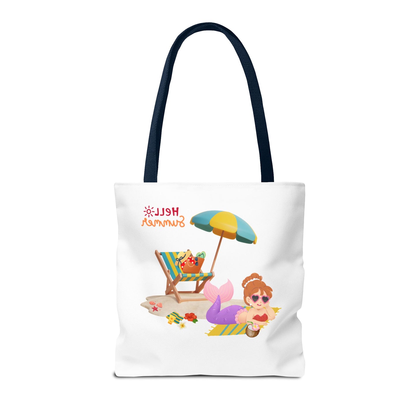 Mermaid lounging on a beach towel Tote Bag