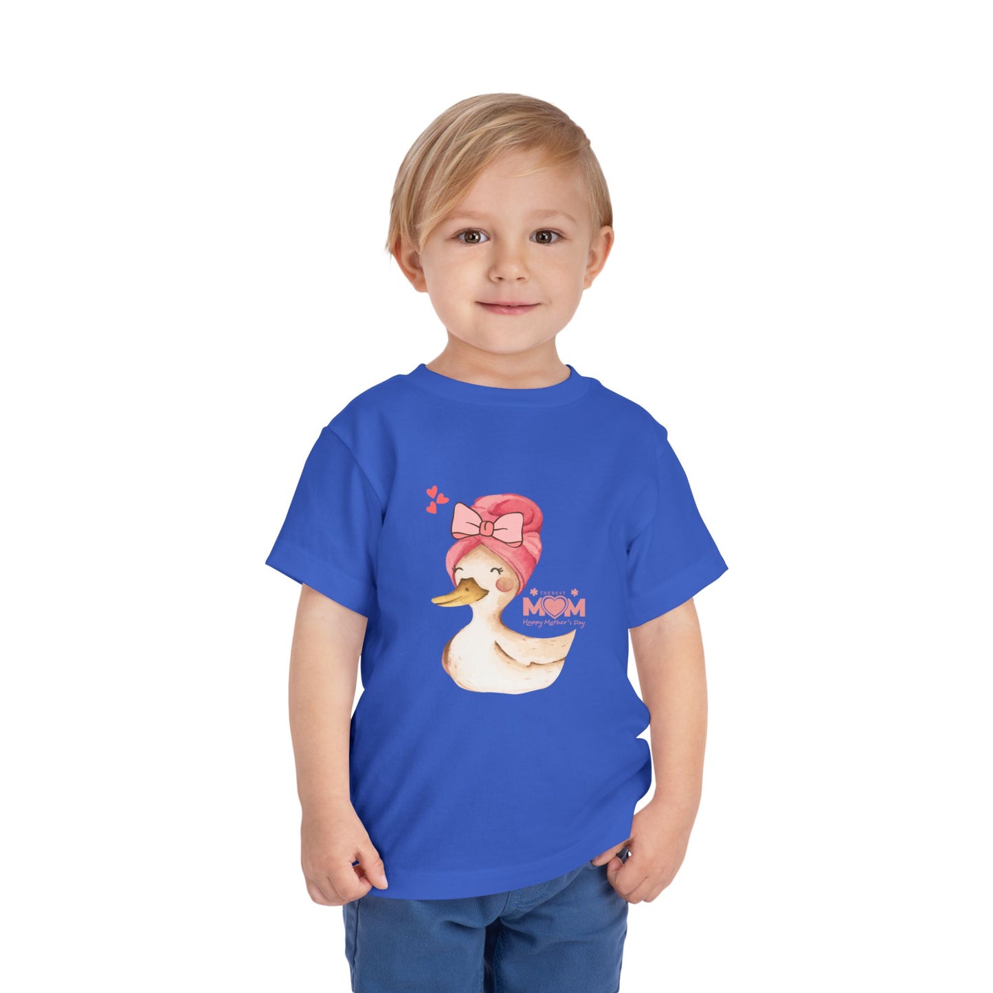 Cute Duck Mom Toddler Tee, Toddler Shirt, Kids Gift, Baby Shower Gift, Mother's Day, Cute Kids Top, Animal Prints