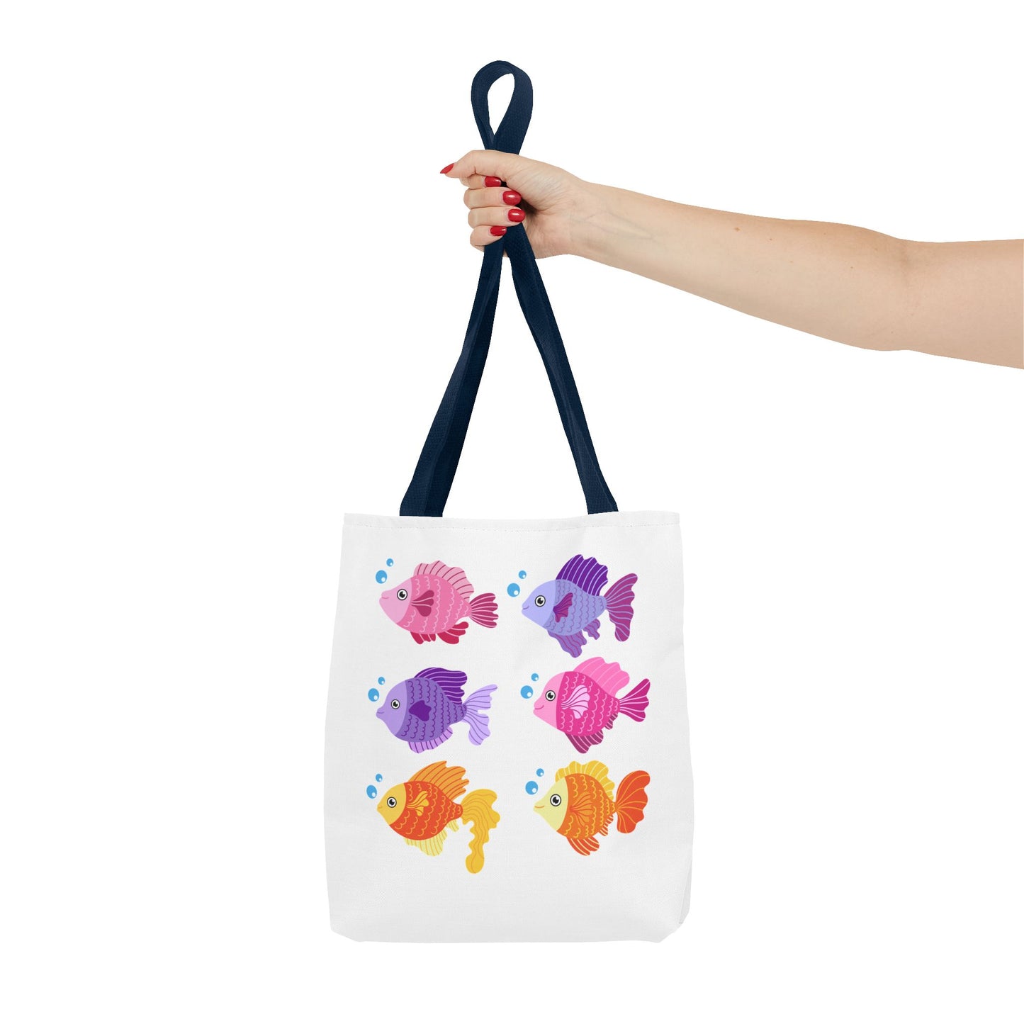 Six fish with cartoonish bubbles Tote Bag