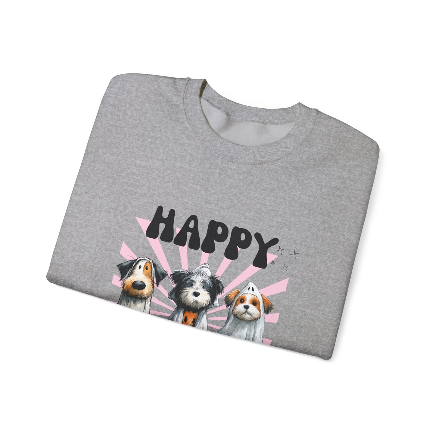 Halloween Dog Crewneck Sweatshirt, Cozy Pet Lover Gift, Unisex Halloween Apparel, Funny Dog Sweatshirt, Fall Fashion