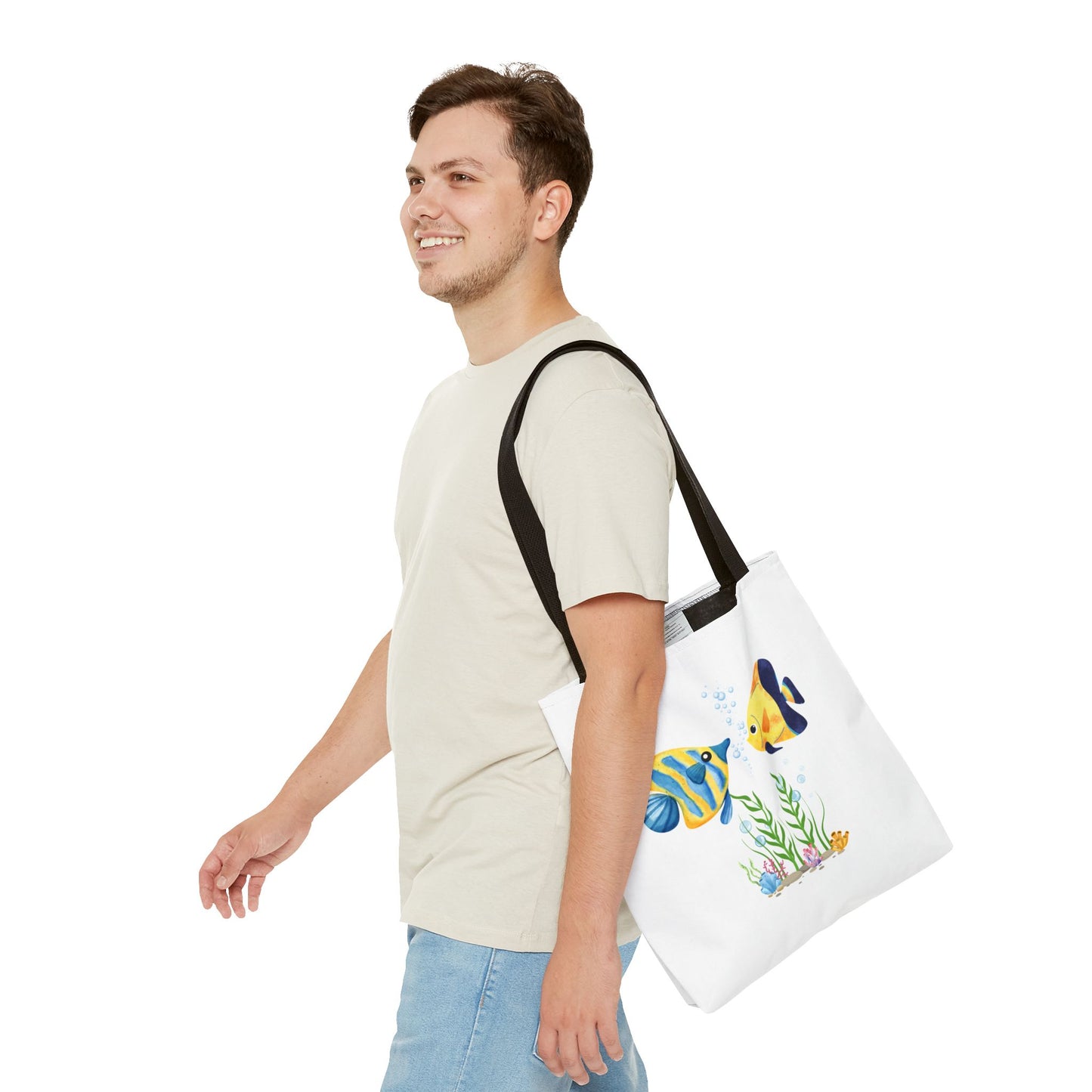 Two fish greet in underwater Tote Bag