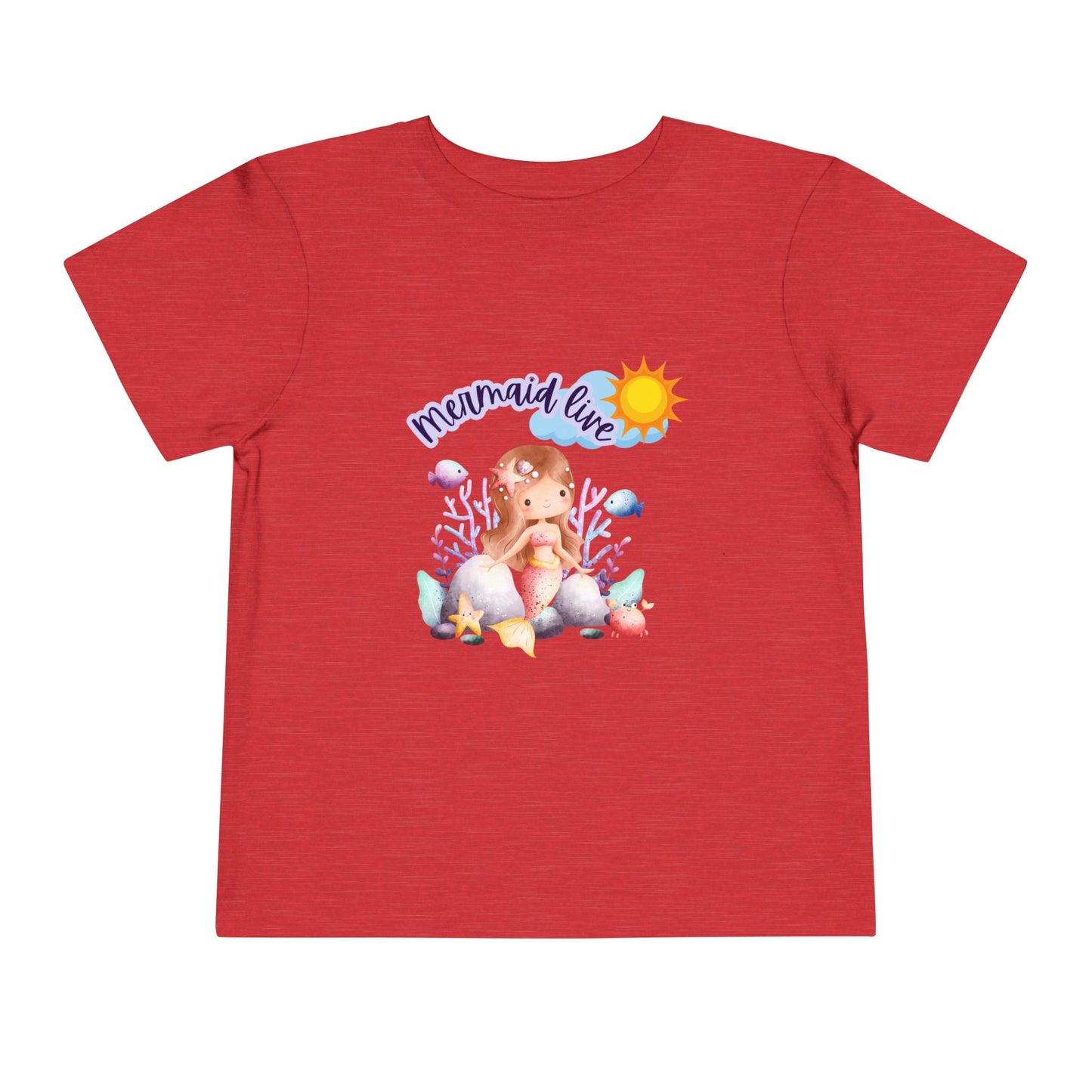 Mermaid Live Toddler Tee, Fun Summer Shirt, Cute Kids Clothing, Beach Outfit, Birthday Gift, Playtime Essential