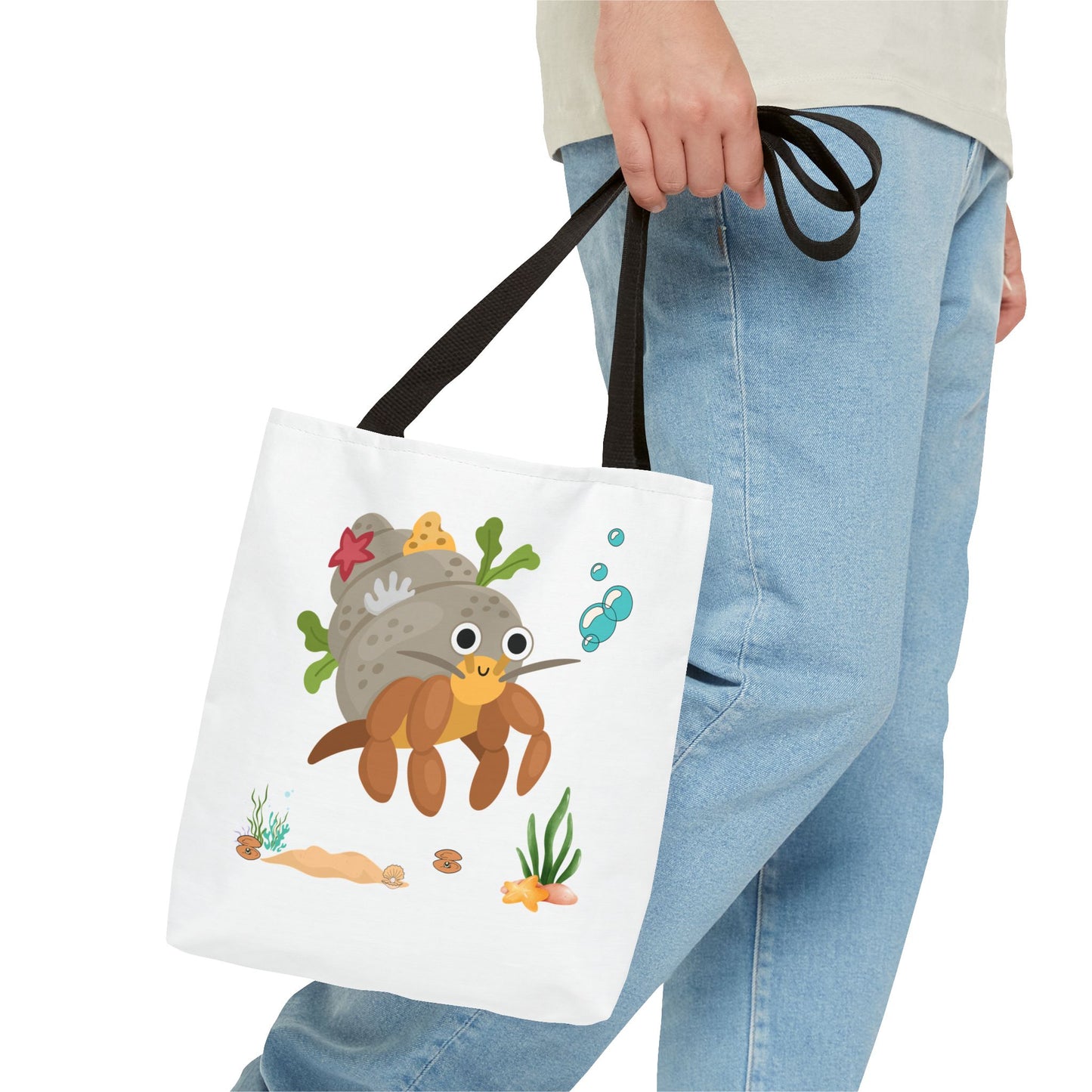 Hermit crab with shell underwater Tote Bag