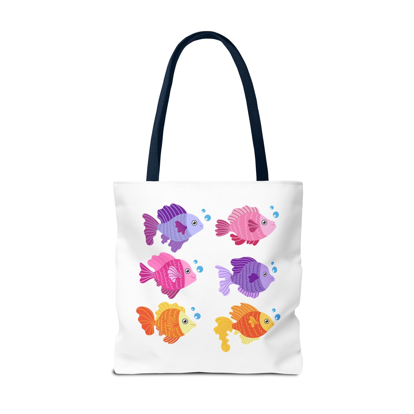 Six fish with cartoonish bubbles Tote Bag