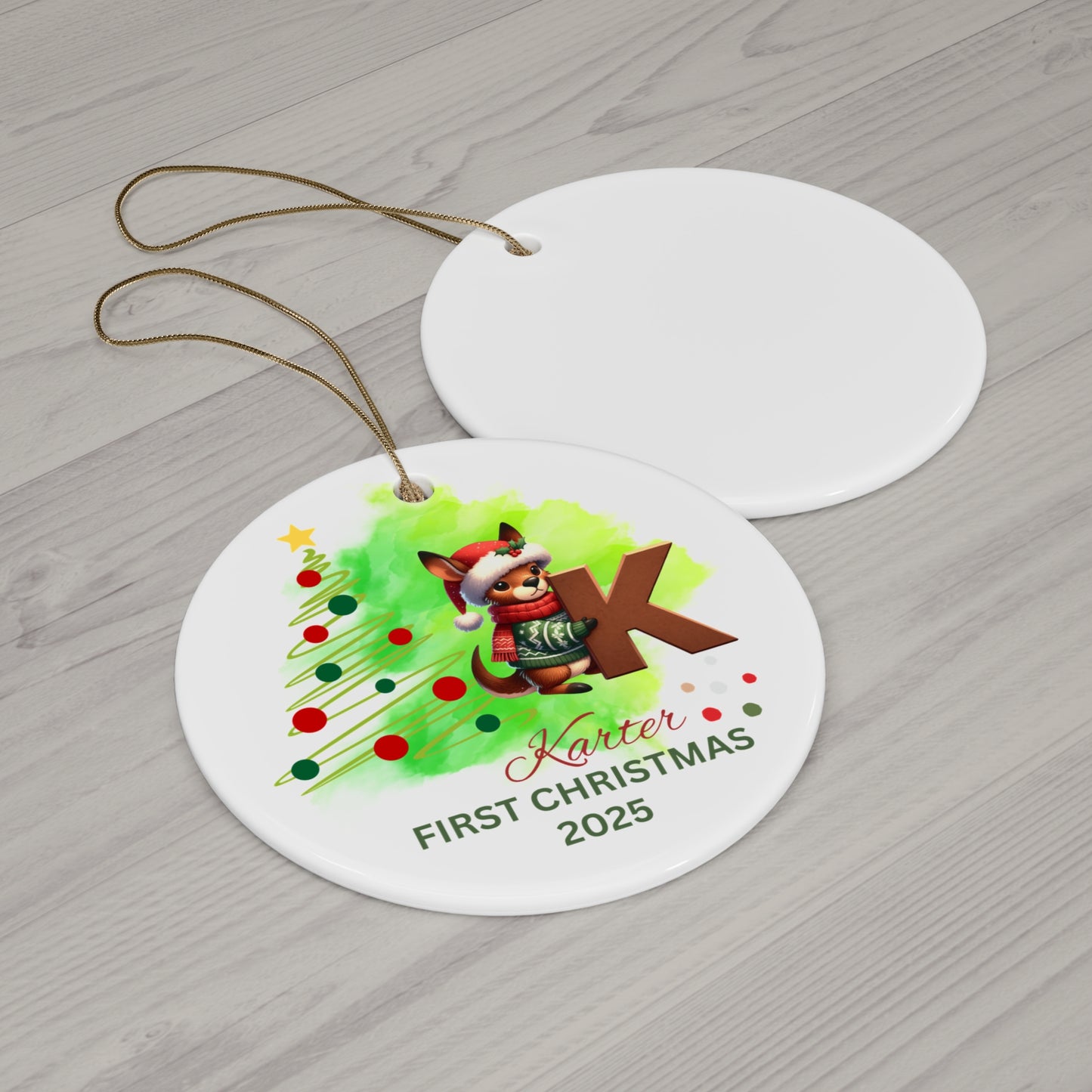 Personalized Christmas Ornament, Holiday Decor, Keepsake, Gift for Kids, Family Tradition, First Christmas 2025
