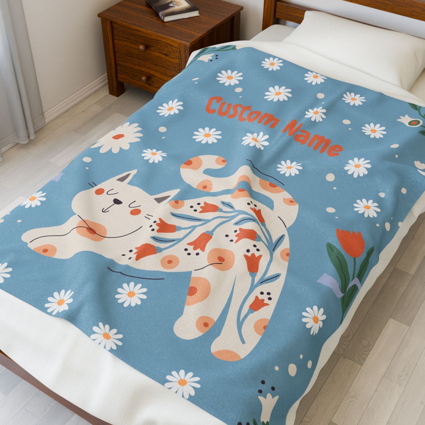 Custom Cat Plush Blanket, Cozy Throw for Pet Lovers, Gift for Animal Lovers, Personalized Home Decor, Warm Snuggle Blanket
