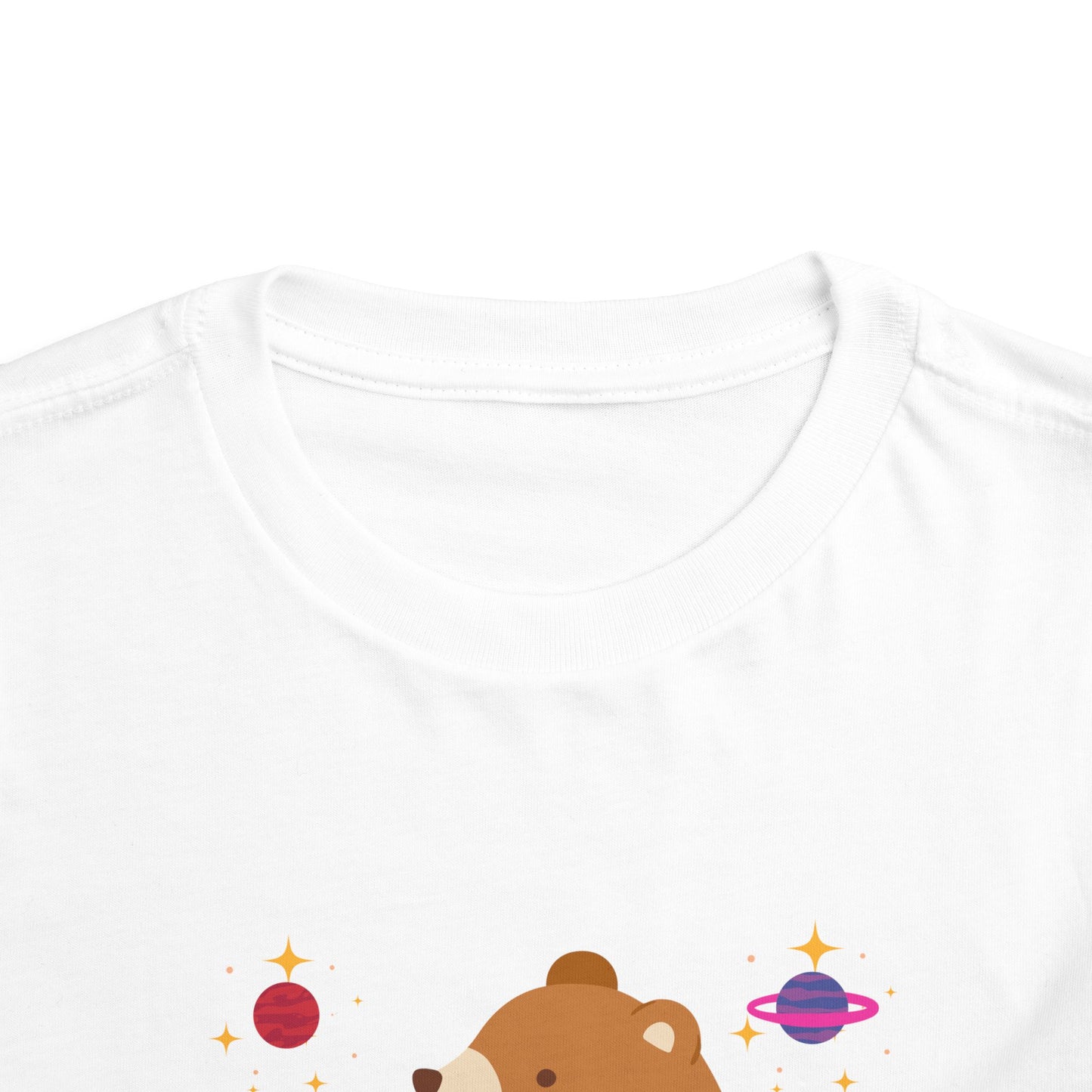 Cosmic Bear Toddler Tee, Cute Kids Shirt, Animal Graphic Tee, Playful Toddler Clothing, Gift for Birthdays, Space-Themed Apparel