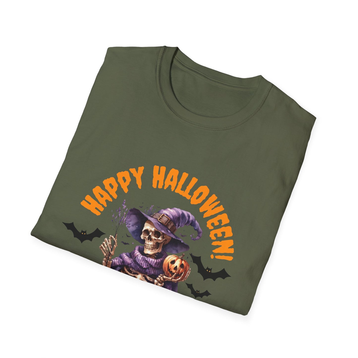 Halloween Skeleton Unisex T-Shirt, Spooky Graphic Tee, Fall Fashion, Party Wear, Halloween Costume, Gift for Friends