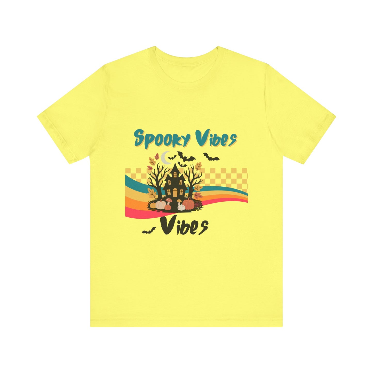 Spooky Vibes Graphic Tee, Unisex Halloween Shirt, Fall Fashion, Casual T-Shirt, Unique Gift for Halloween Lovers, Autumn Wardrobe Essential