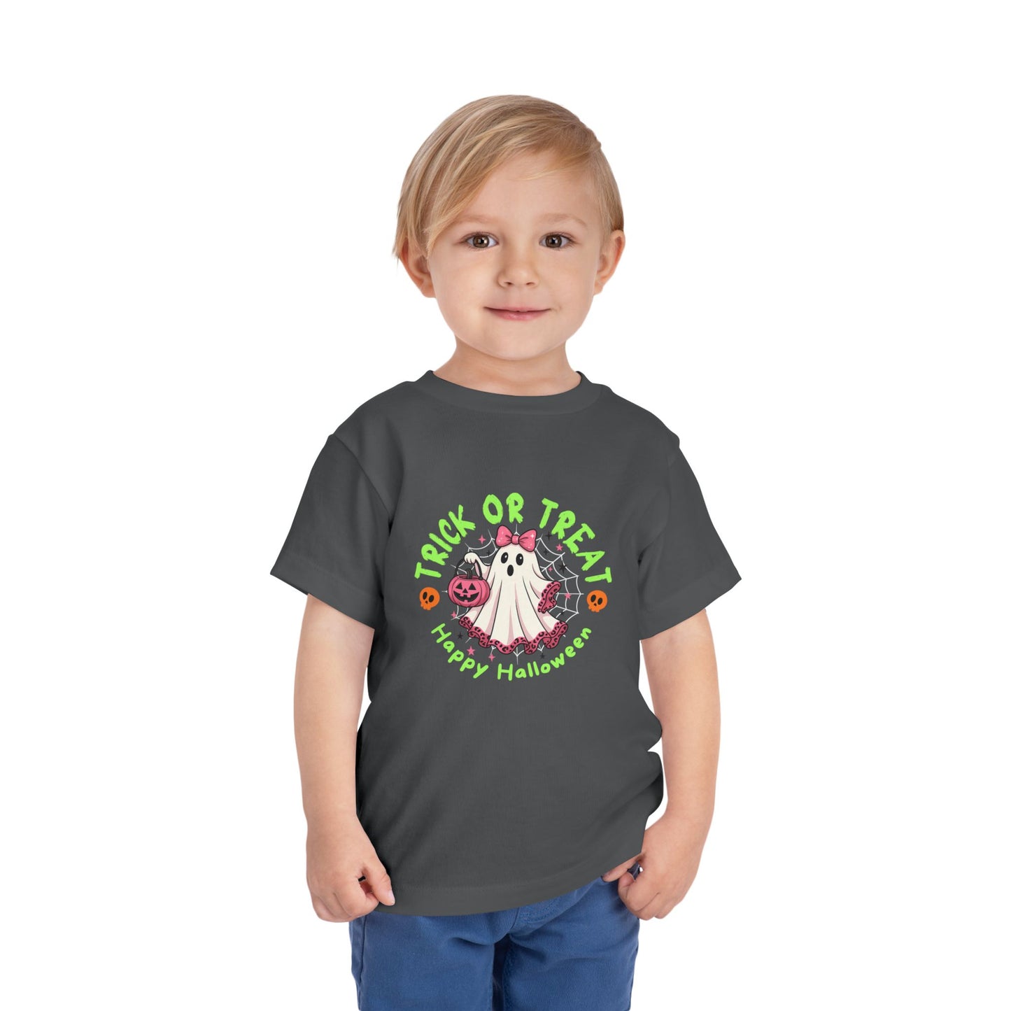 Halloween Toddler T-Shirt, Trick or Treat Tee, Kids Costume Shirt, Spooky Season Apparel, Fall Holiday Gift