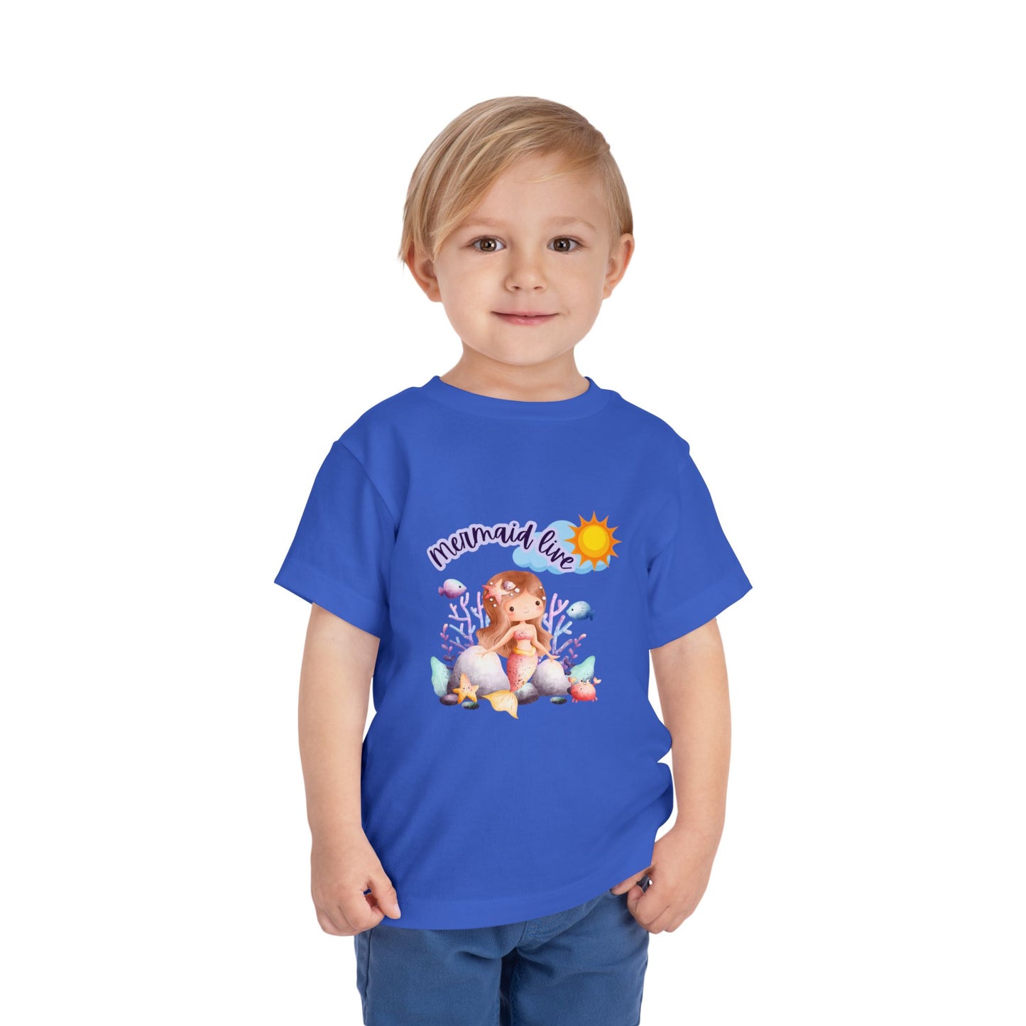 Mermaid Live Toddler Tee, Fun Summer Shirt, Cute Kids Clothing, Beach Outfit, Birthday Gift, Playtime Essential