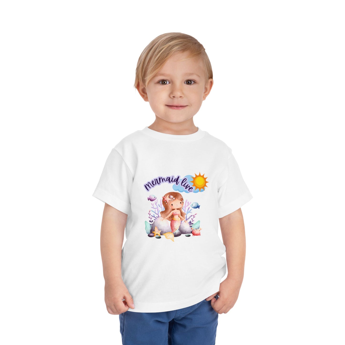 Mermaid Live Toddler Tee, Fun Summer Shirt, Cute Kids Clothing, Beach Outfit, Birthday Gift, Playtime Essential