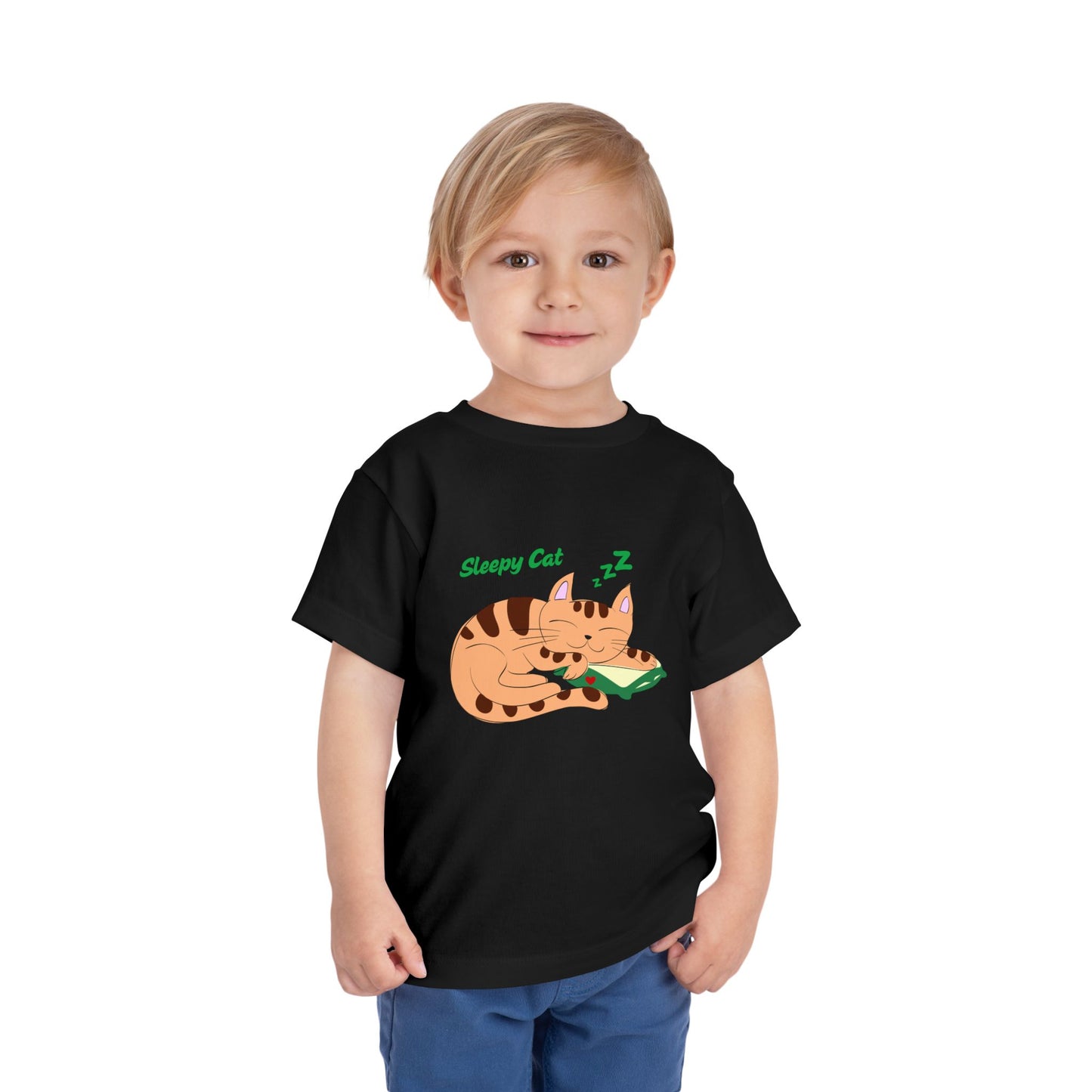 Sleepy Cat Toddler Tee, Cute Kids Shirt, Adorable Toddler Clothing, Cat Lover Gift, Baby Shower Present, Playful Everyday Wear