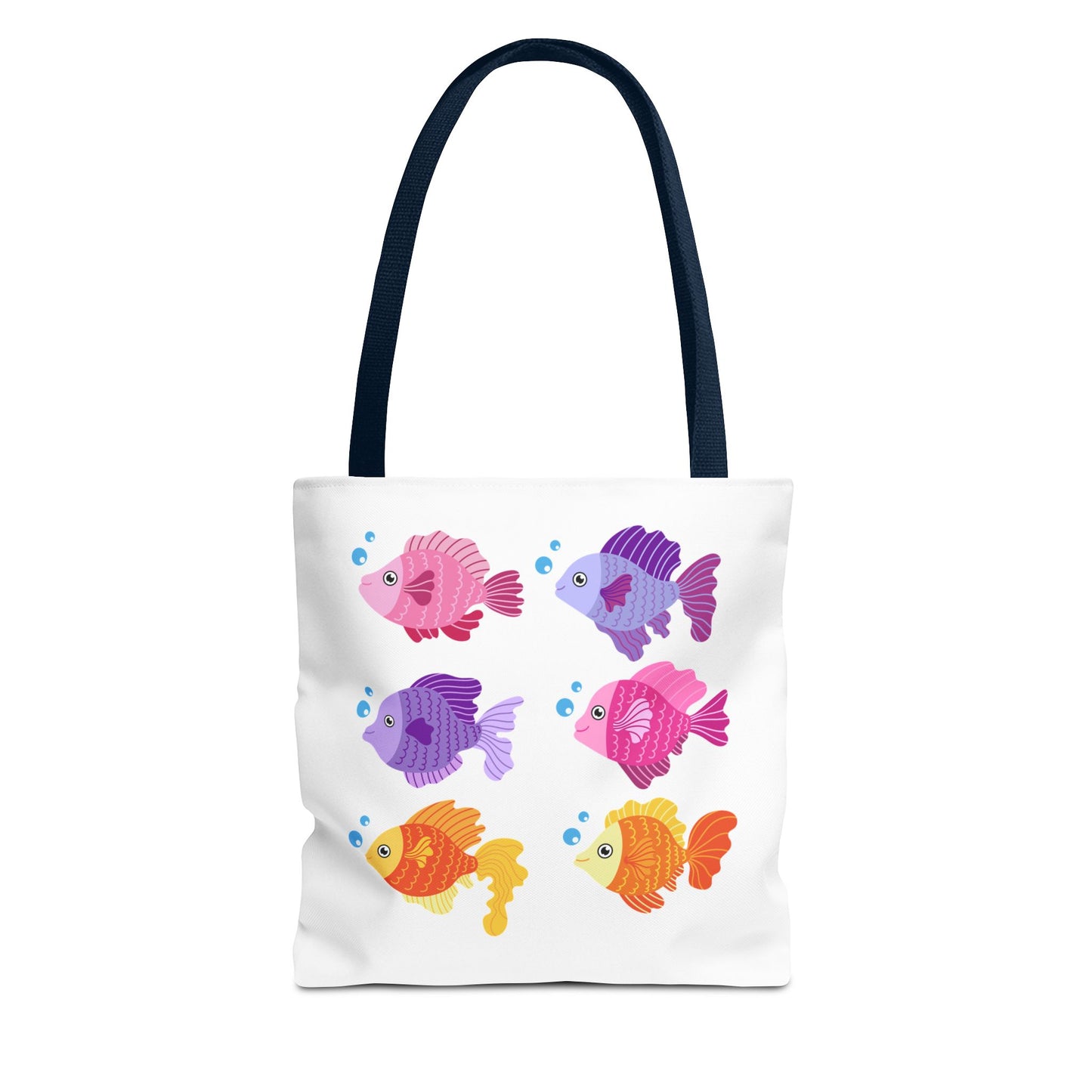 Six fish with cartoonish bubbles Tote Bag