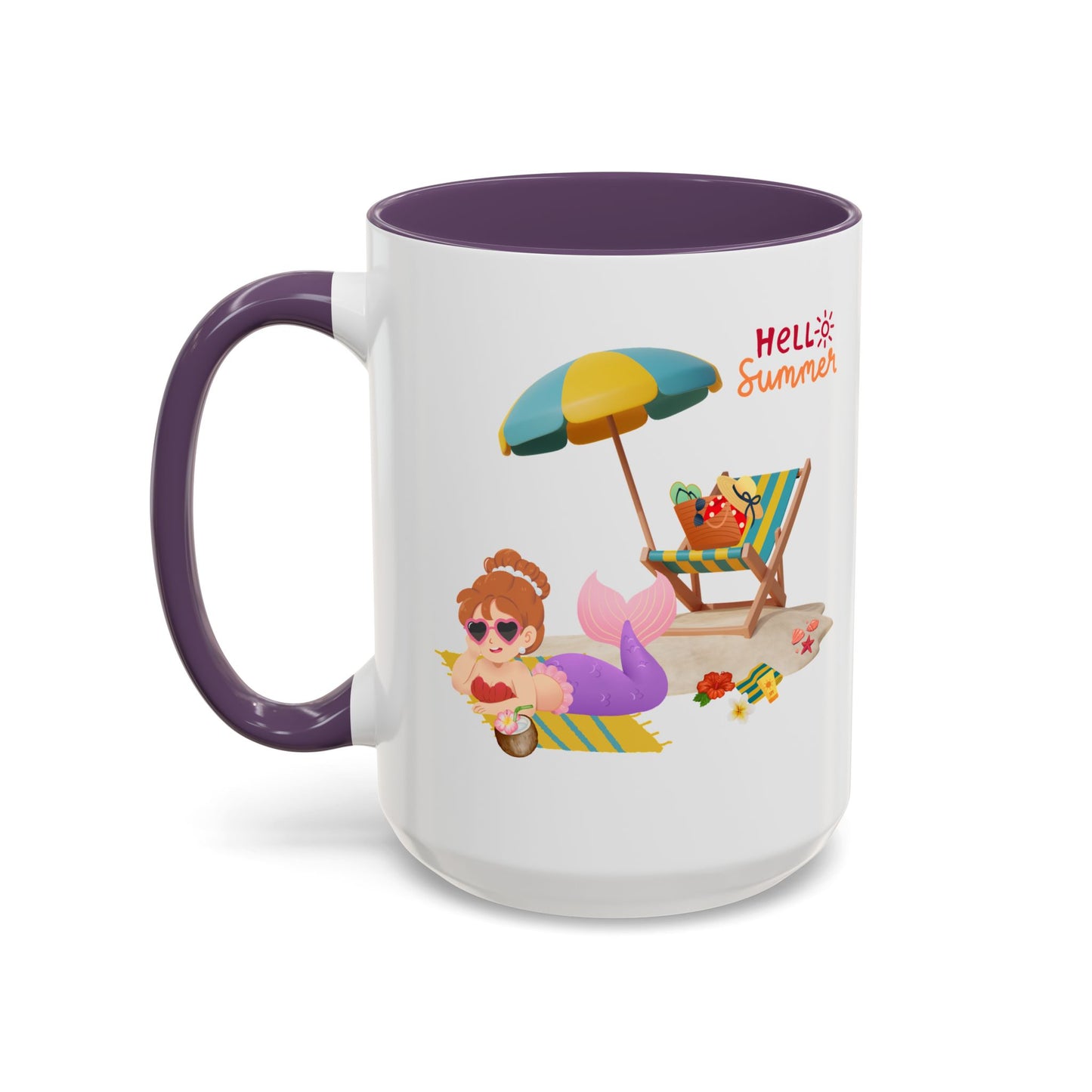 Mermaid lounging on a beach towel Coffee Mug