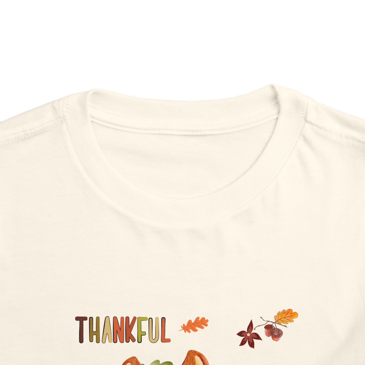 Toddler Short Sleeve Tee - Thankful Squirrel Design, Kids Fall T-Shirt, Thanksgiving Gift, Cute Toddler Apparel, Autumn Outfit