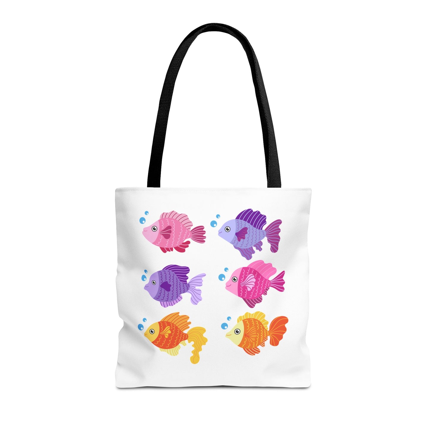 Six fish with cartoonish bubbles Tote Bag