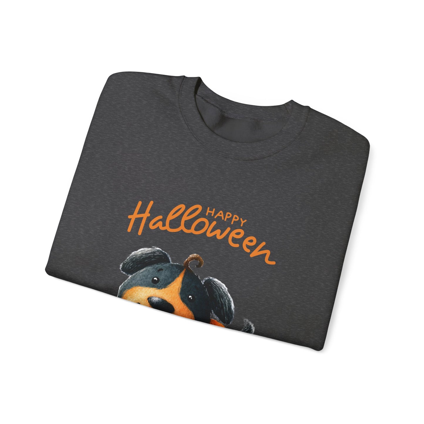 Halloween Dog Sweatshirt, Cozy Unisex Crewneck for Fall, Pet Lovers Gift, October Celebration Apparel, Cute Halloween Top