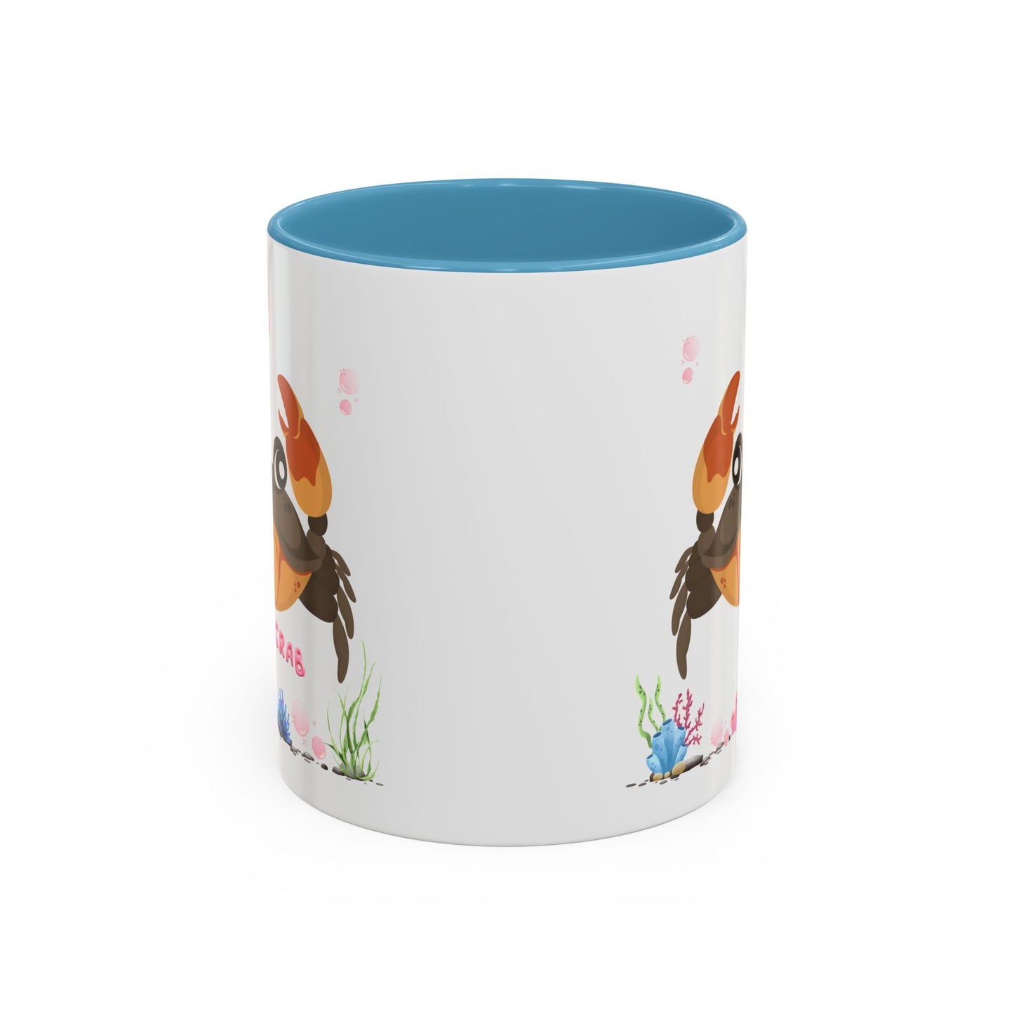 Crab with subtle bubbles and underwater flora Coffee Mug