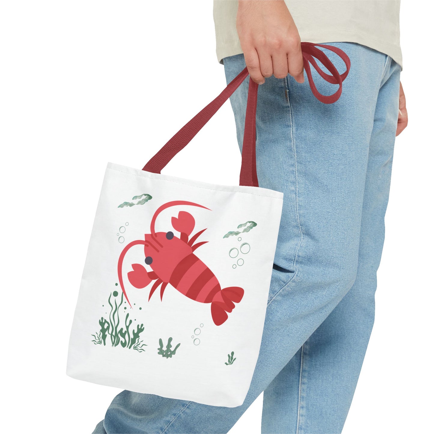 Red crayfish in an aquatic environment Tote Bag