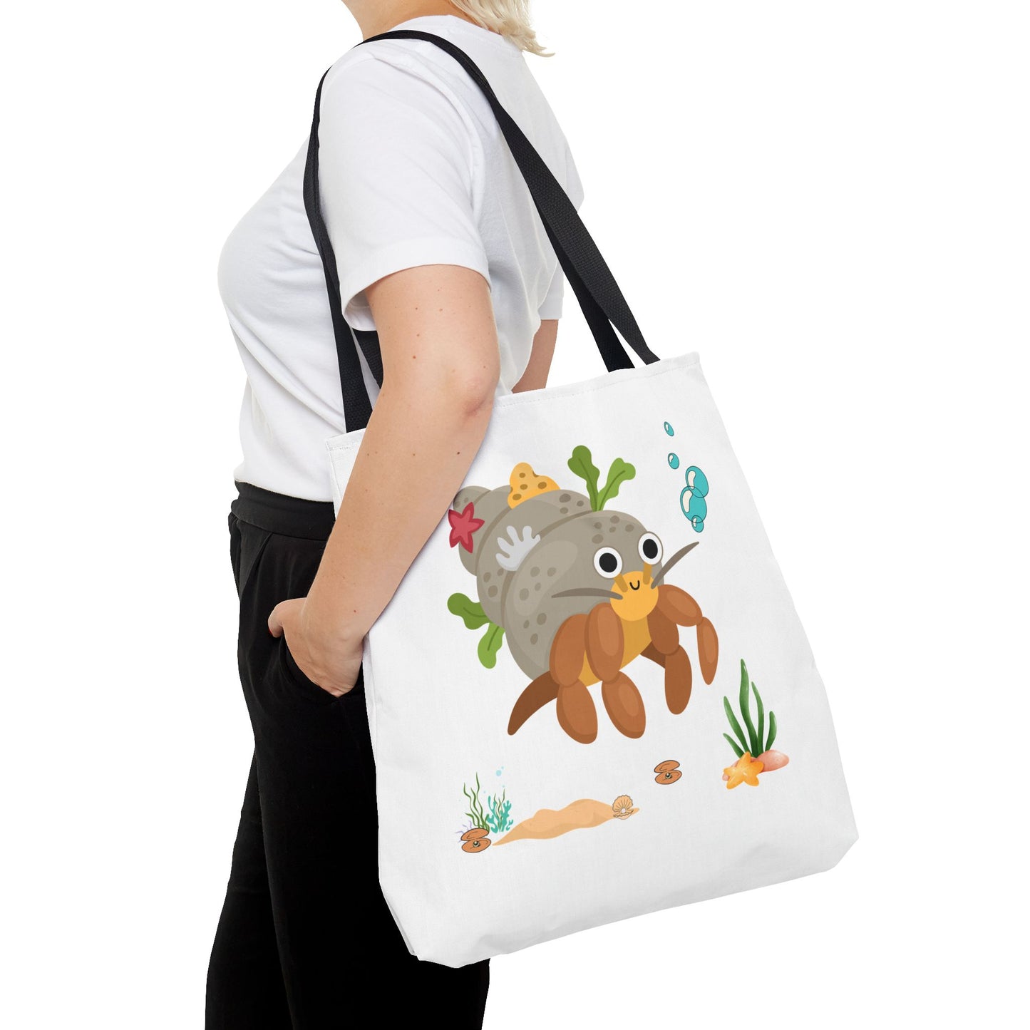 Hermit crab with shell underwater Tote Bag