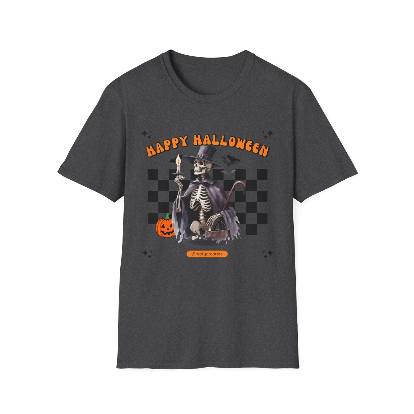 Halloween Skeleton Unisex T-Shirt, Spooky Tee, Cozy Halloween Apparel, Fall Fashion, Trick or Treat Wear, October Celebration Shirt