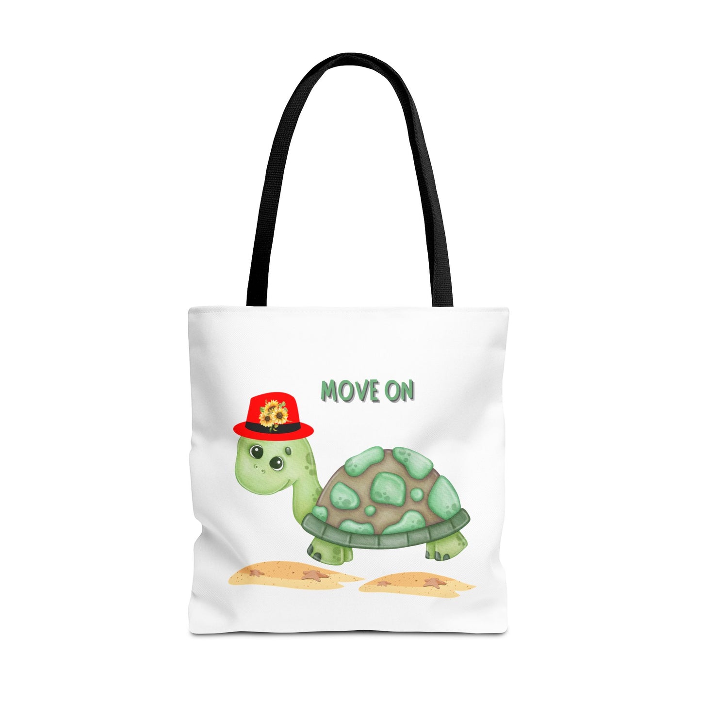 Turtle with a sunflower hat Tote Bag