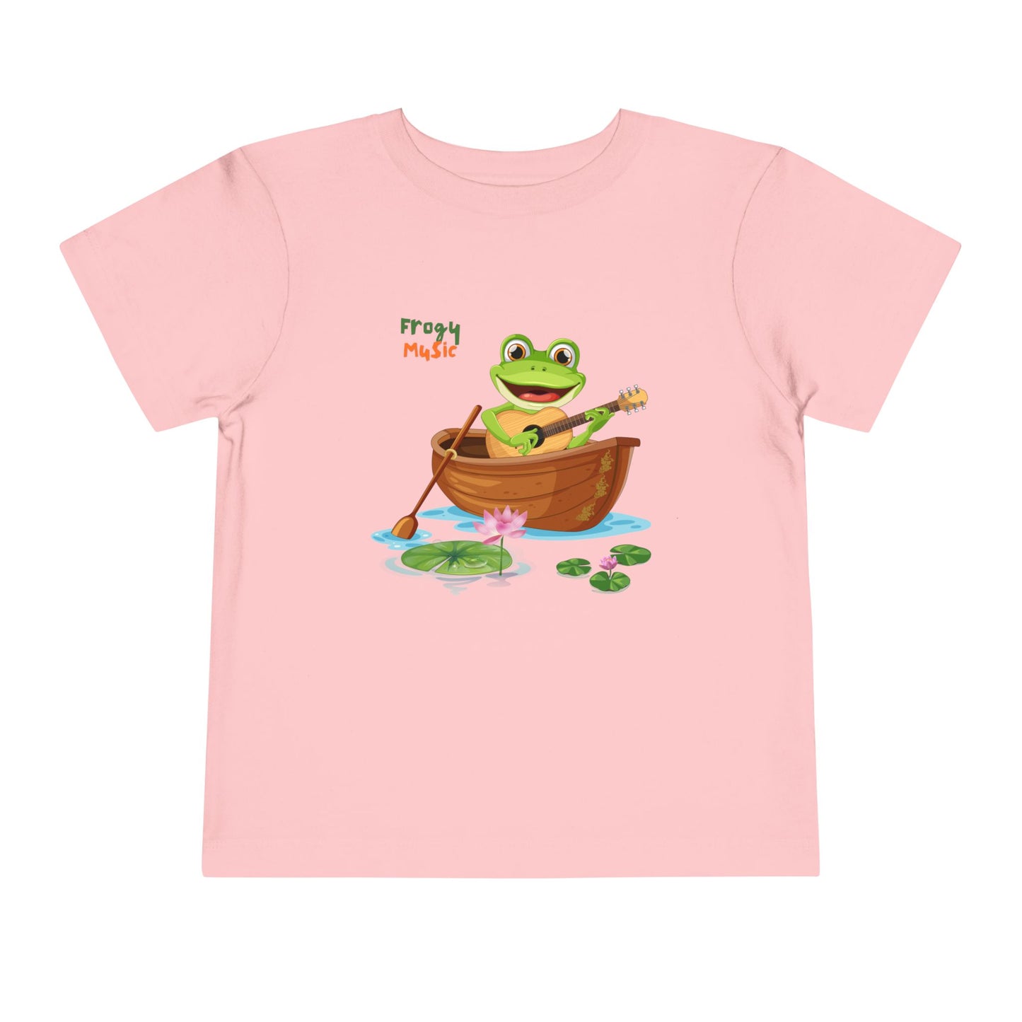 Musical Frog Toddler Tee, Cute Gift for Kids, Fun Summer Wear, Birthday Present, Playful Tee for Little Ones