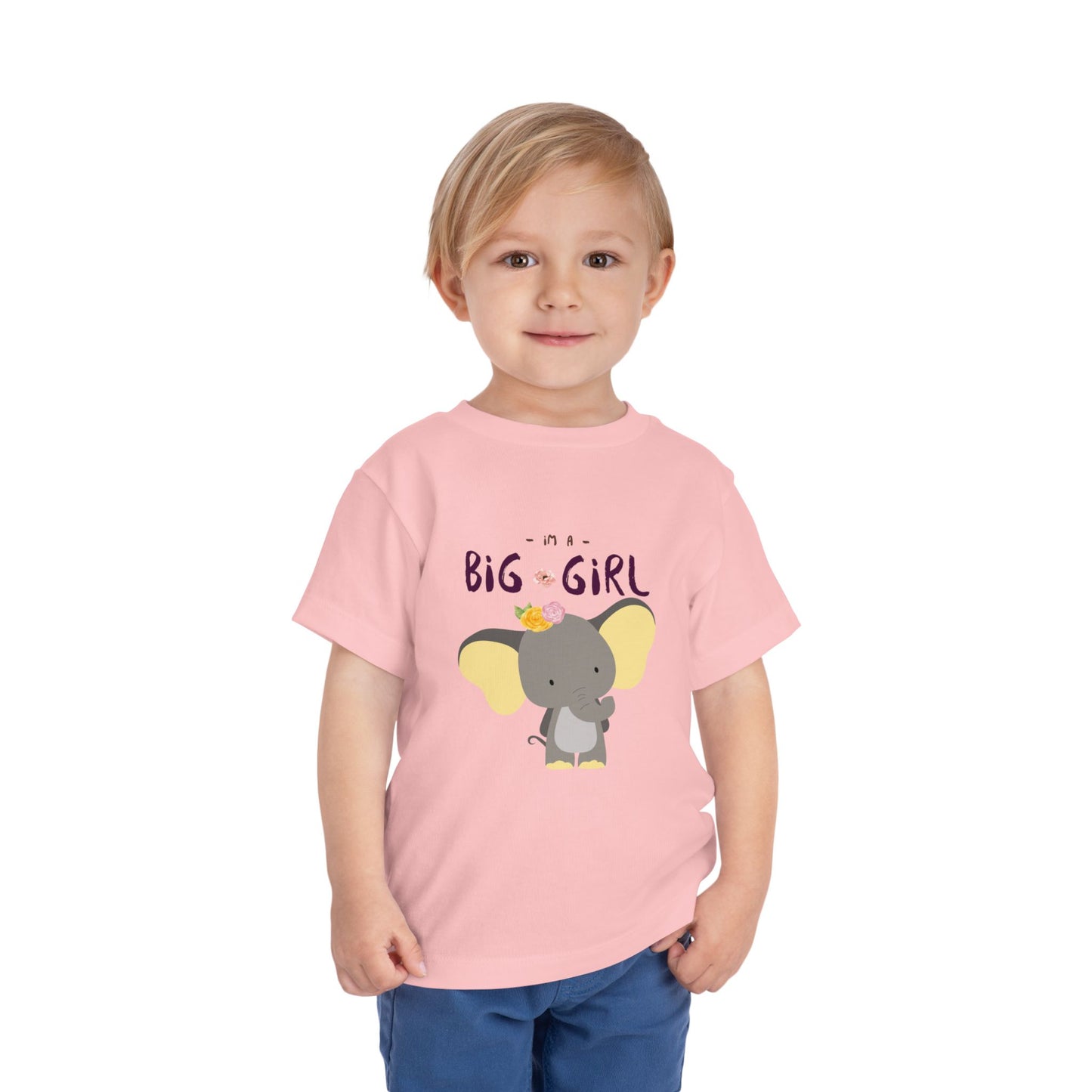 Big Girl Toddler Tee, Cute Elephant Design, Kids Birthday Gift, Toddler Clothing, Nursery Outfit, Playtime T-Shirt