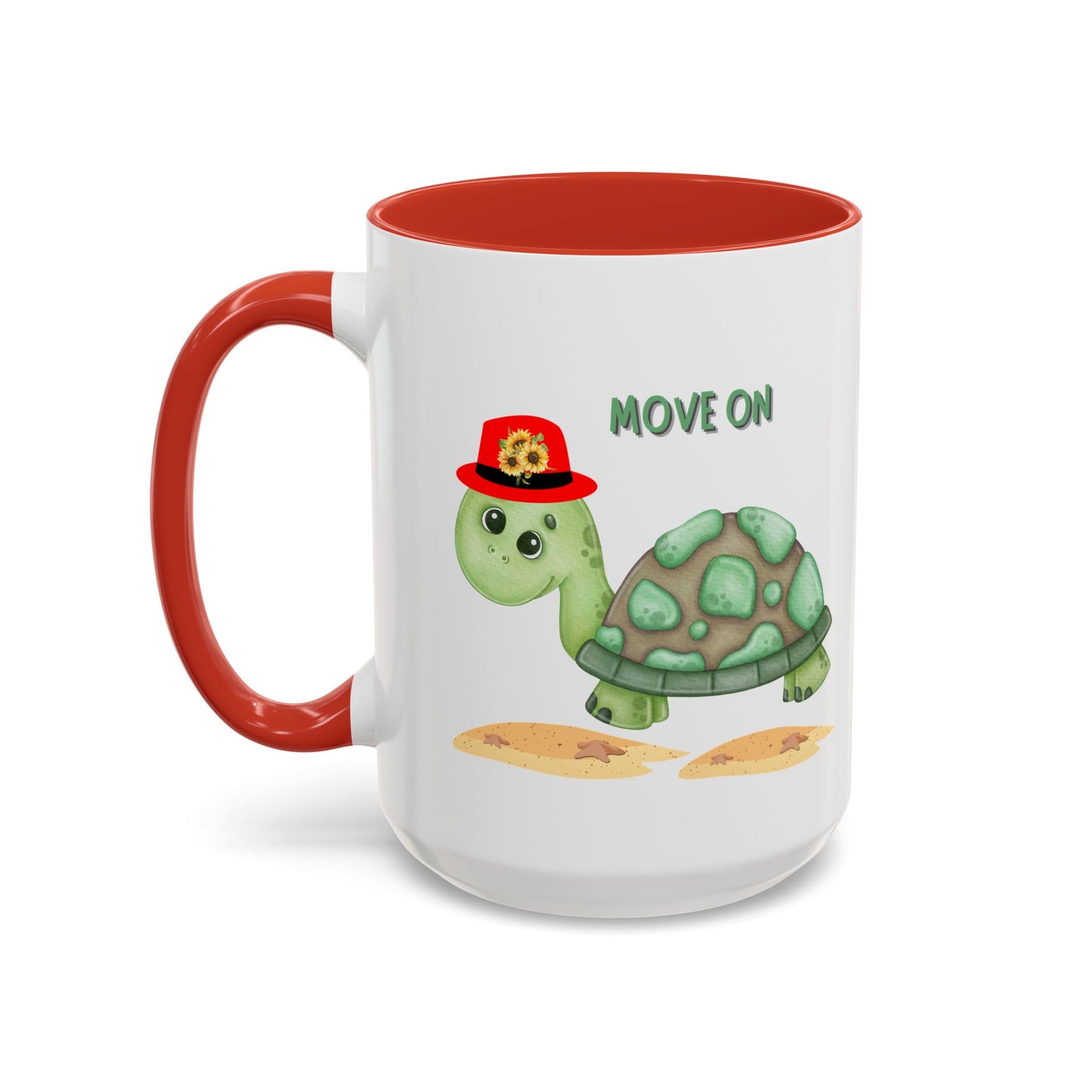 Turtle with a sunflower hat Coffee Mug