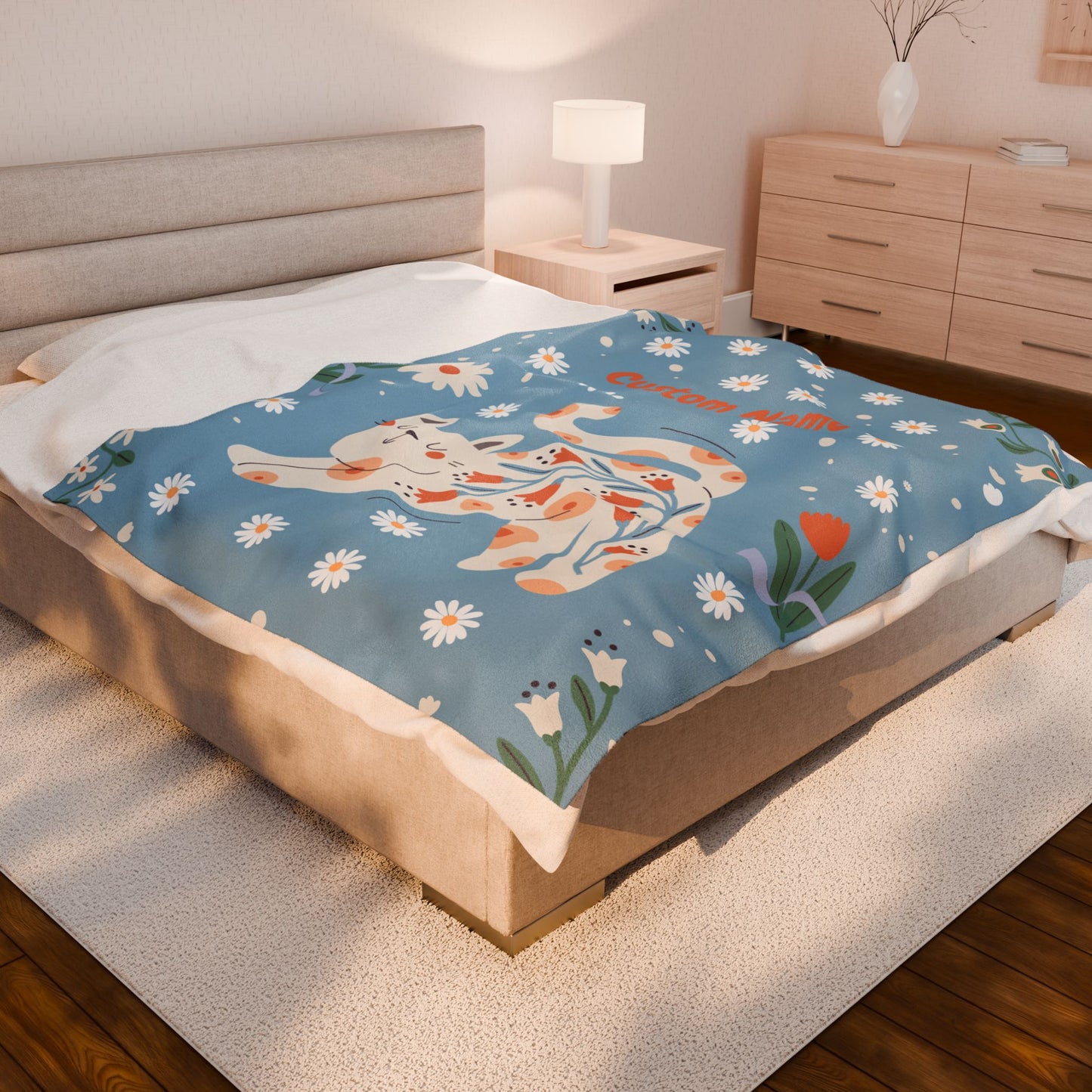 Custom Cat Plush Blanket, Cozy Throw for Pet Lovers, Gift for Animal Lovers, Personalized Home Decor, Warm Snuggle Blanket
