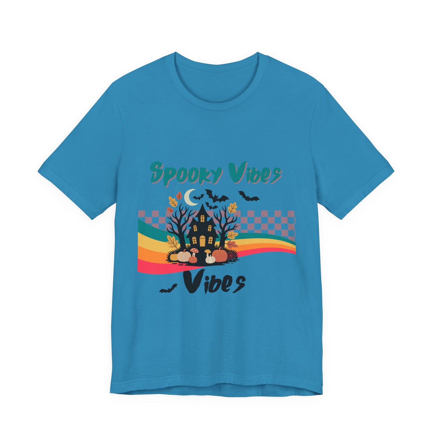 Spooky Vibes Graphic Tee, Unisex Halloween Shirt, Fall Fashion, Casual T-Shirt, Unique Gift for Halloween Lovers, Autumn Wardrobe Essential