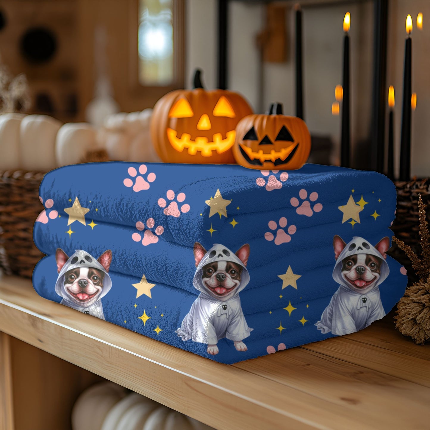 Cozy Dog-Themed Velveteen Plush Blanket - Perfect for Pet Lovers, Gifts, Home Decor, Snuggling, Dog Sleepovers