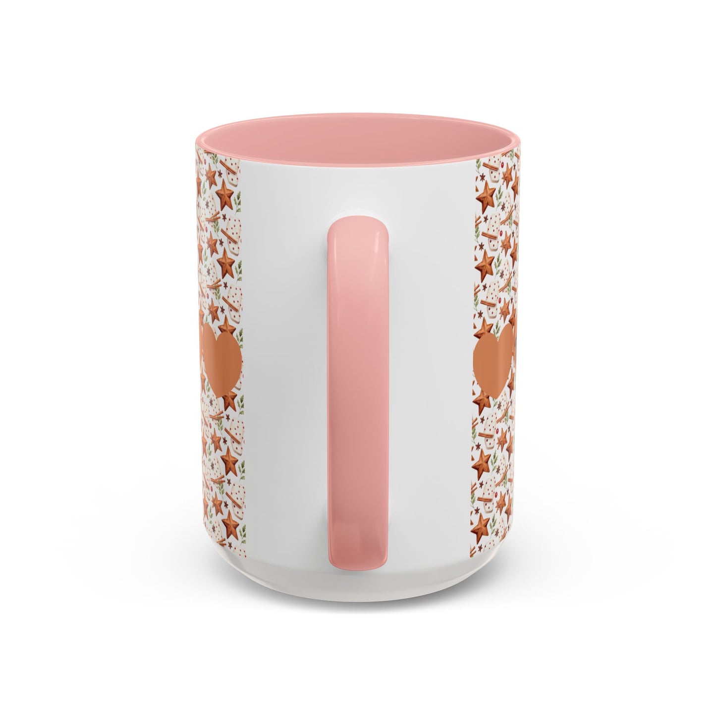Personalized Accent Coffee Mug - Custom Gift, Floral Design, Heart Motif, Perfect for Birthdays, Anniversaries, Holidays