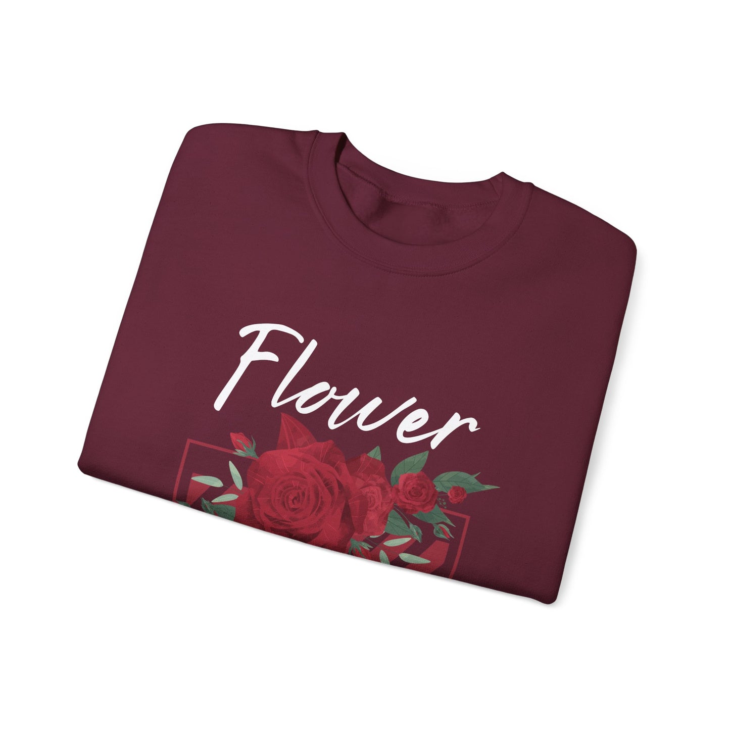 Flower Power Sweatshirt - Cozy Unisex Crewneck for Nature Lovers, Gifts for Her, Fall Fashion, Casual Wear, Floral Sweatshirts