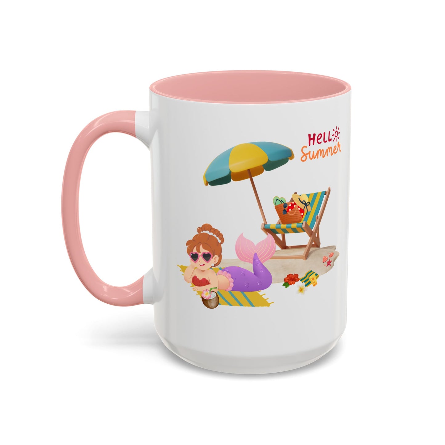 Mermaid lounging on a beach towel Coffee Mug
