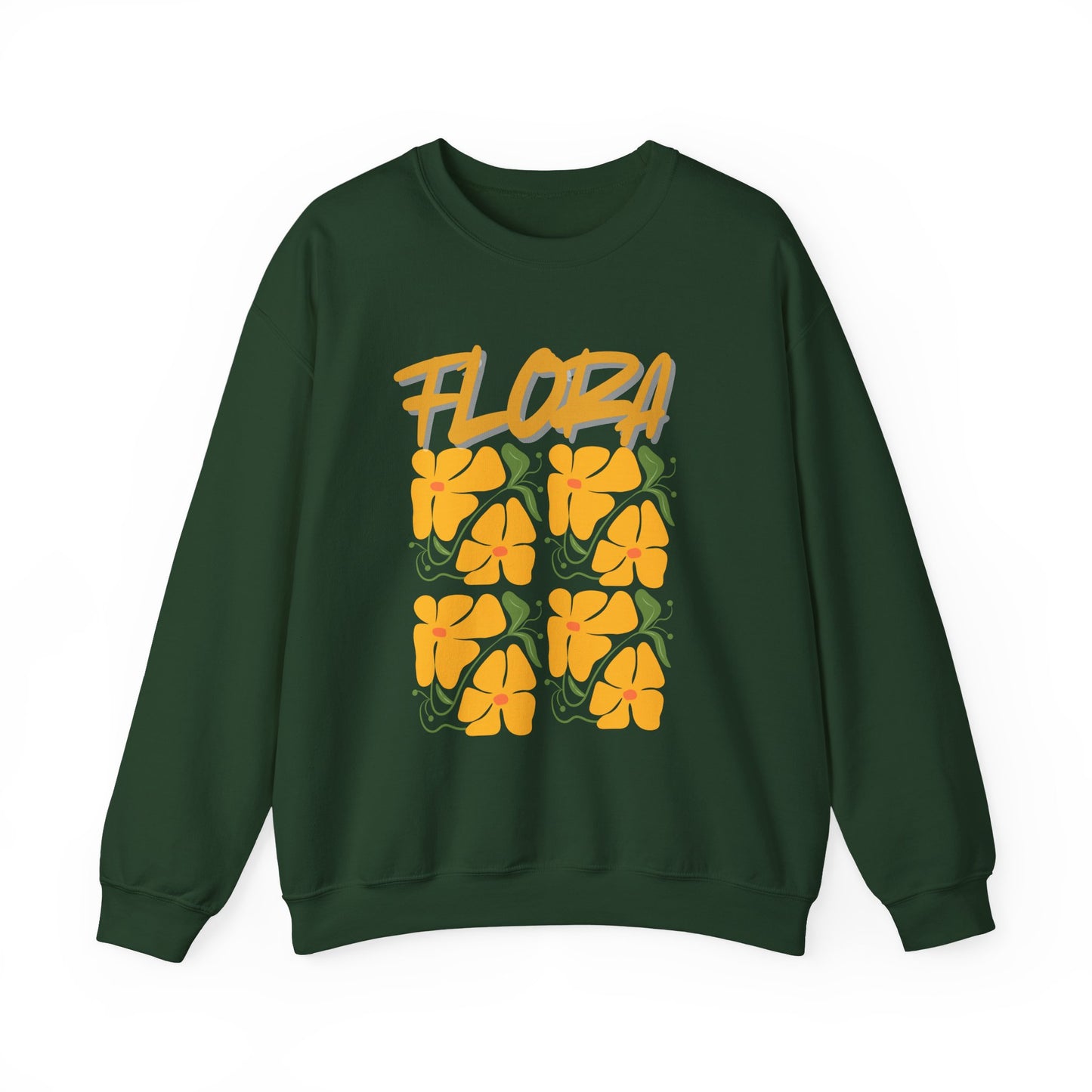 Flora Crewneck Sweatshirt, Floral Sweatshirt, Spring Fashion, Casual Wear, Gifts for Her, Unisex Floral Hoodie