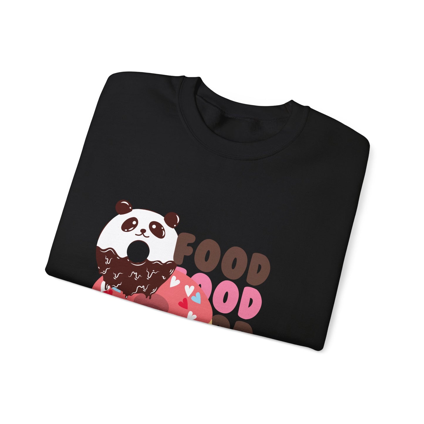 Panda Foodie Crewneck Sweatshirt - Cozy Unisex Apparel for Food Lovers, Perfect Gift for Birthdays, Foodie Holidays, Casual Wear
