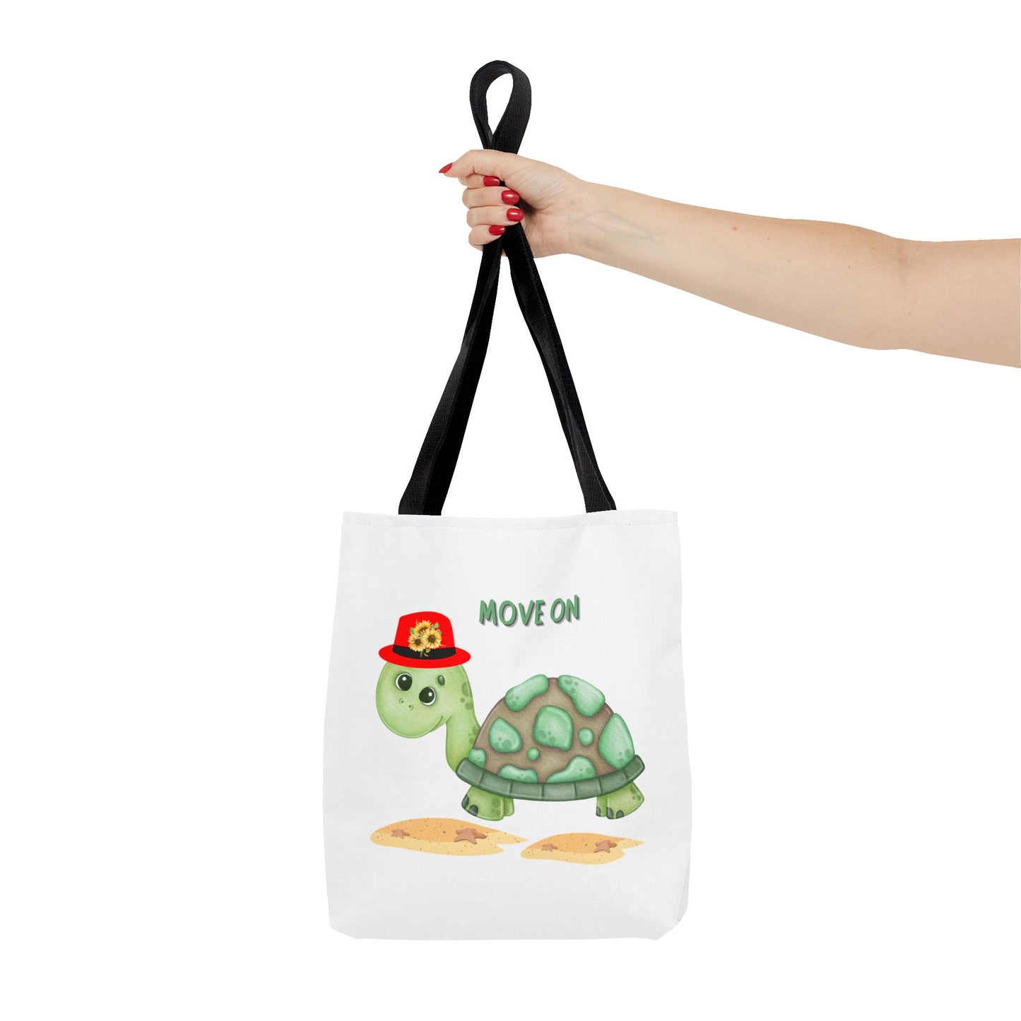 Turtle with a sunflower hat Tote Bag