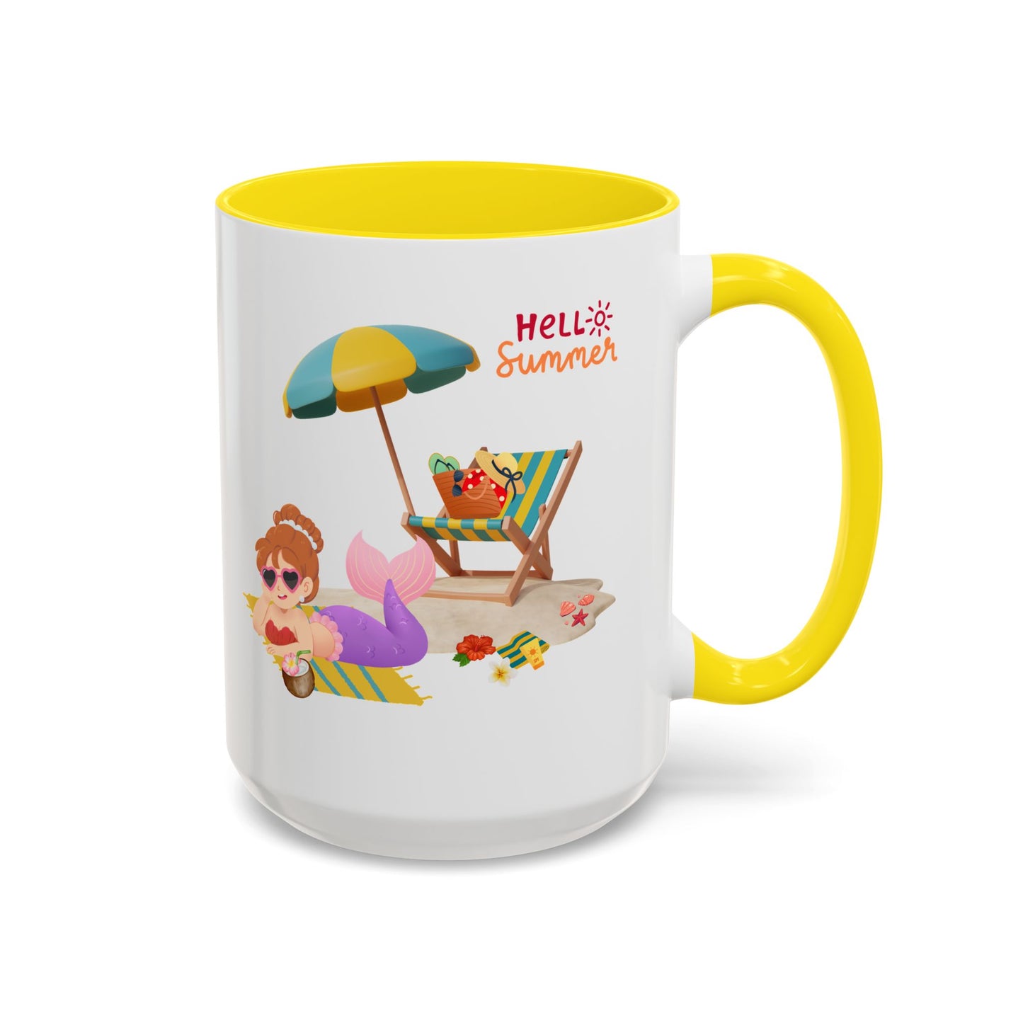 Mermaid lounging on a beach towel Coffee Mug