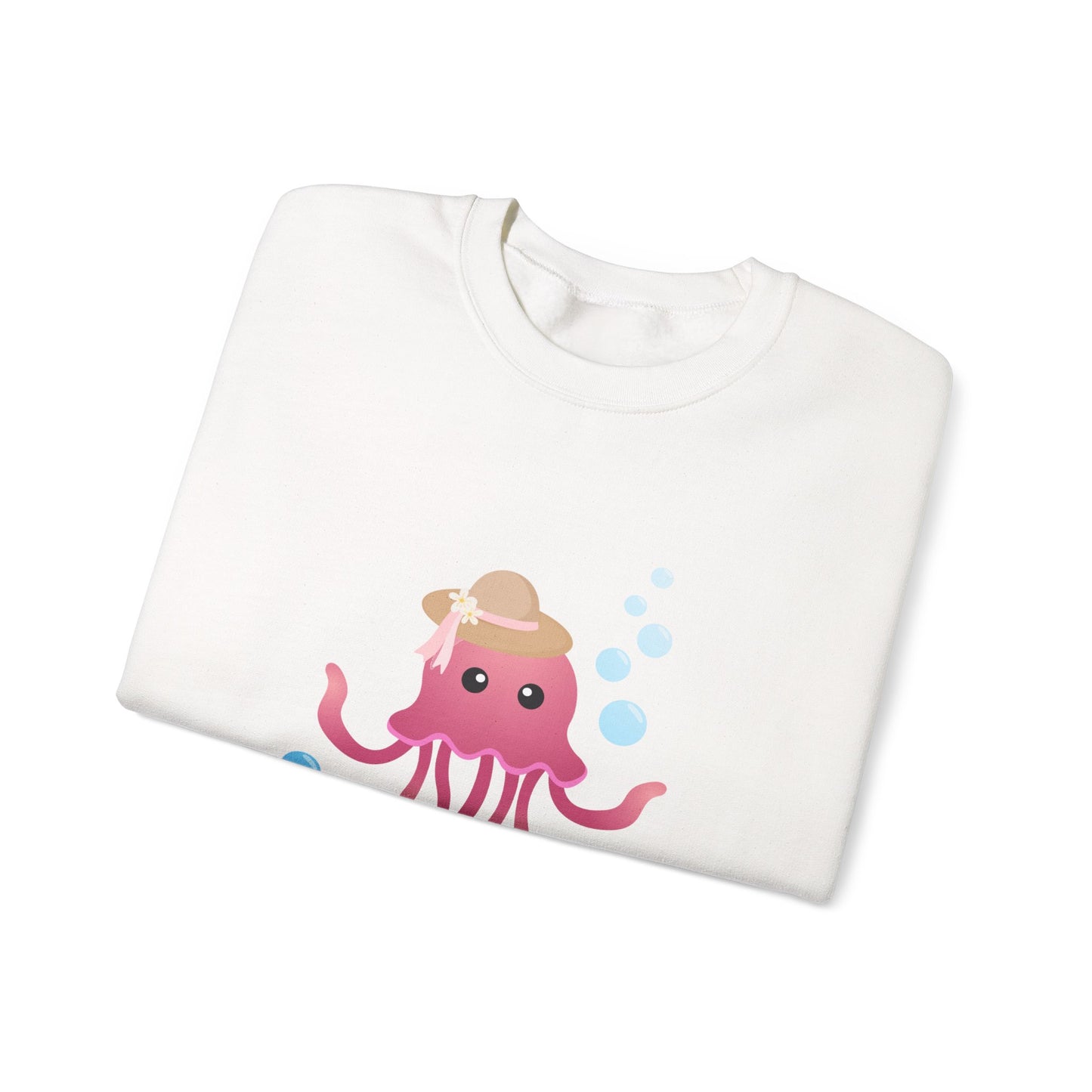 Cute Jellyfish Sweatshirt for Cozy Vibes, Unisex Crewneck, Gift for Ocean Lovers, Fun Casual Wear, Beach Day Outfit, Comfortable Style