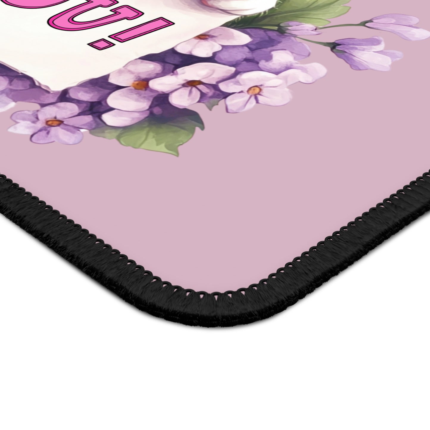 Cute Calico Kitten 'I You' Gaming Mouse Pad — Cute Cat Desk Mat for Valentine’s Day & Gifts