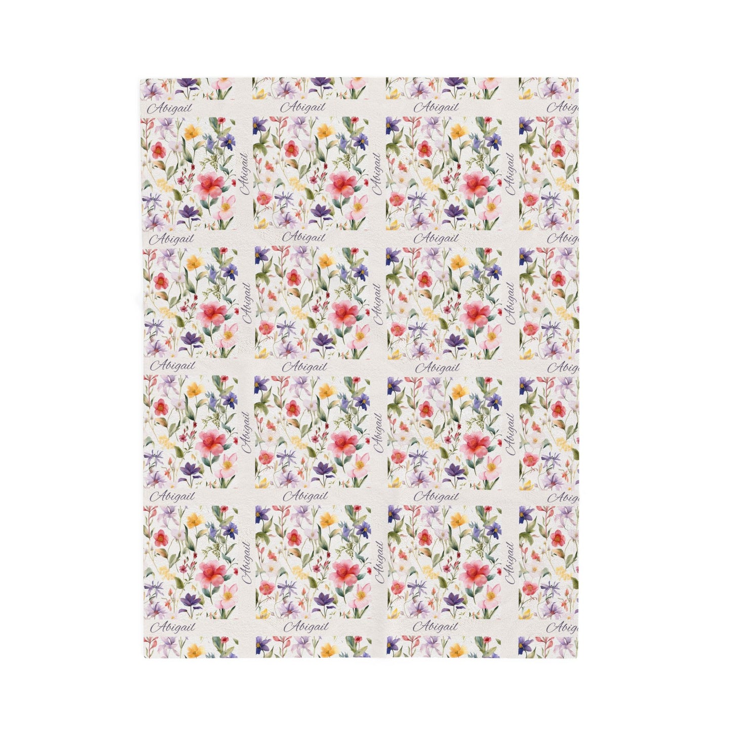 Floral Velveteen Plush Blanket - Cozy Throw for Home Decor, Snuggling, Gifts, Bed, or Couch