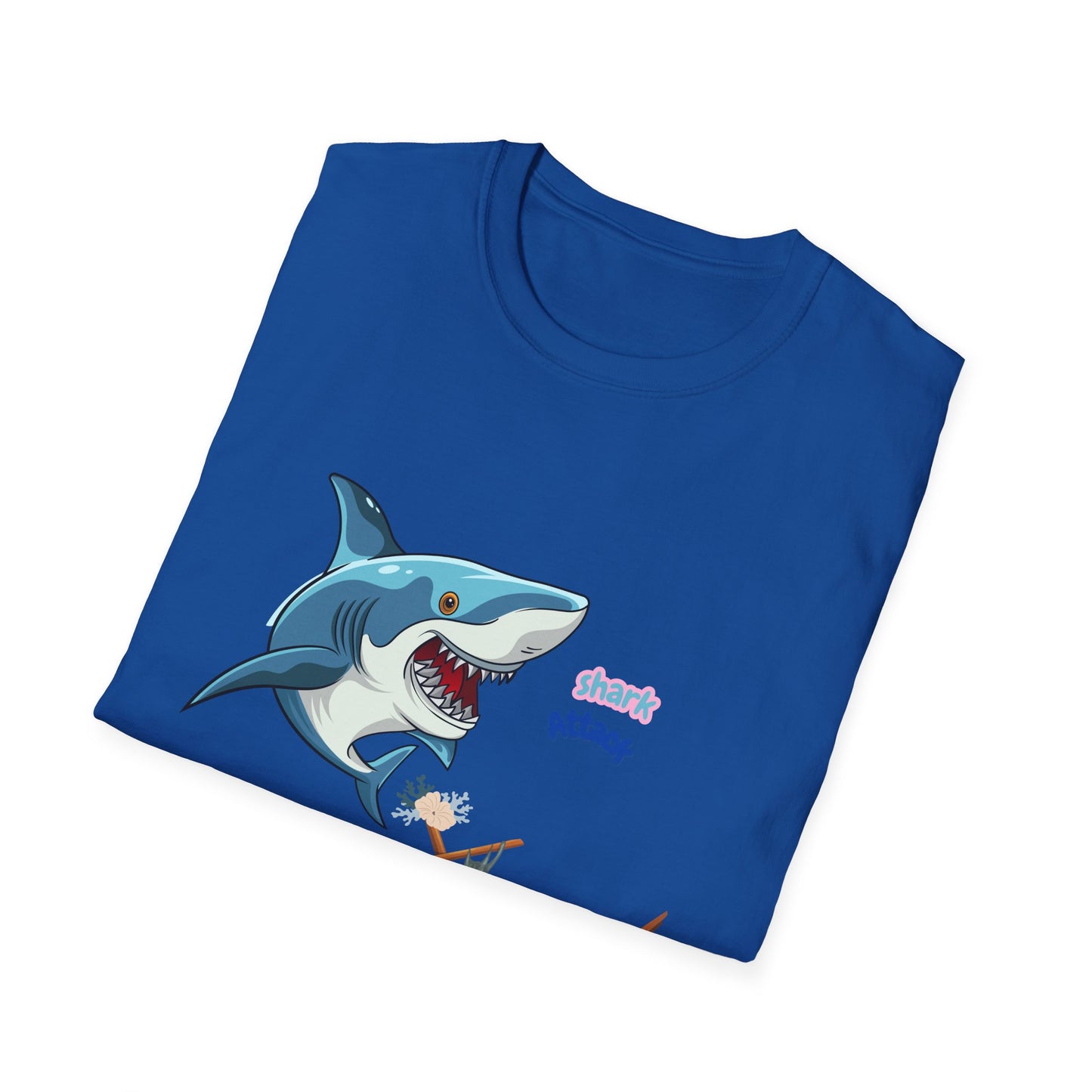 Shark Attack Graphic T-Shirt, Fun Summer Tee, Beach Vacation Top, Gift for Ocean Lovers, Marine Life Apparel