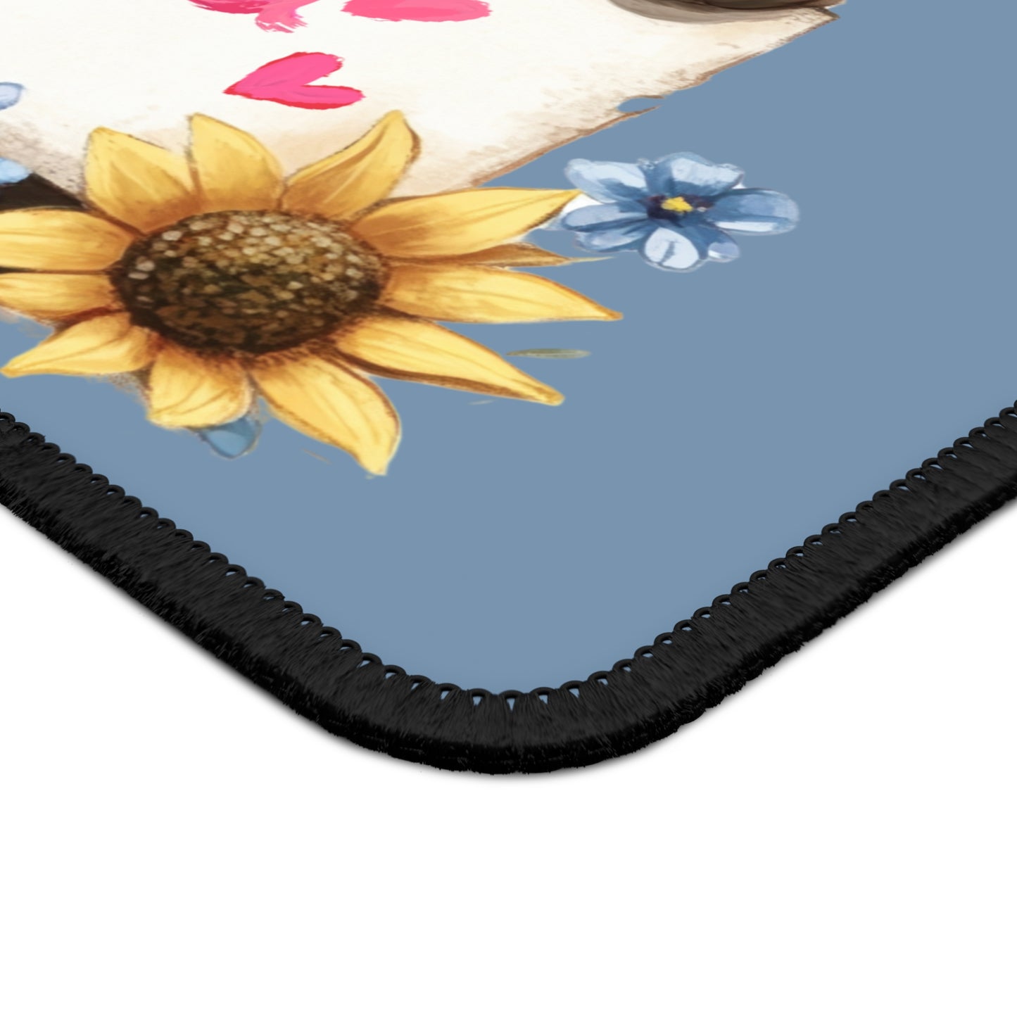 Cat 'Love You' Mouse Pad — Cute Siamese Kitten Desk & Gaming Mat